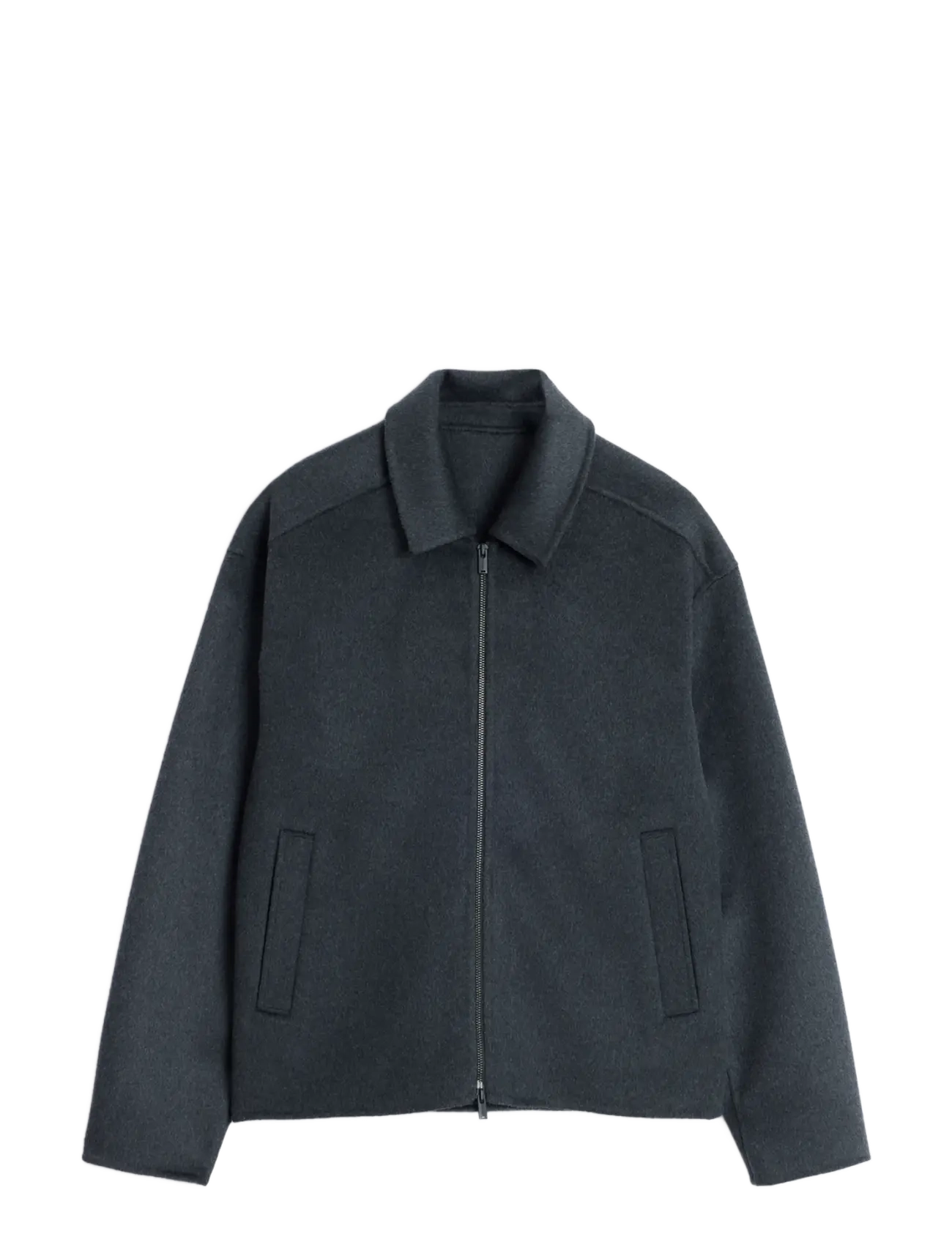 HOLZWEILER Chive Zip-Up Wool Jacket - Ytterkläder - DK. GREY / grey