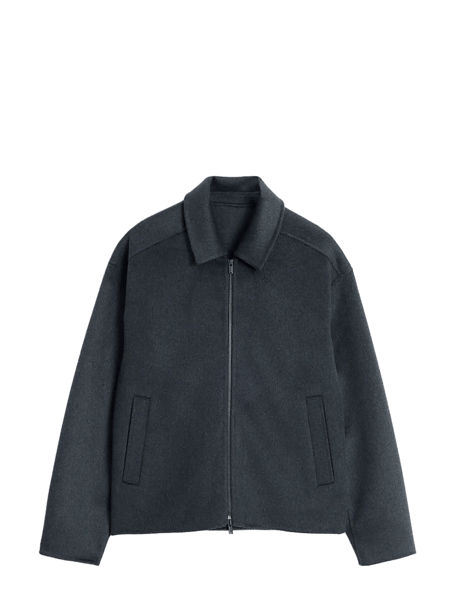 HOLZWEILER - Chive Zip-Up Wool Jacket - dk. grey - 0