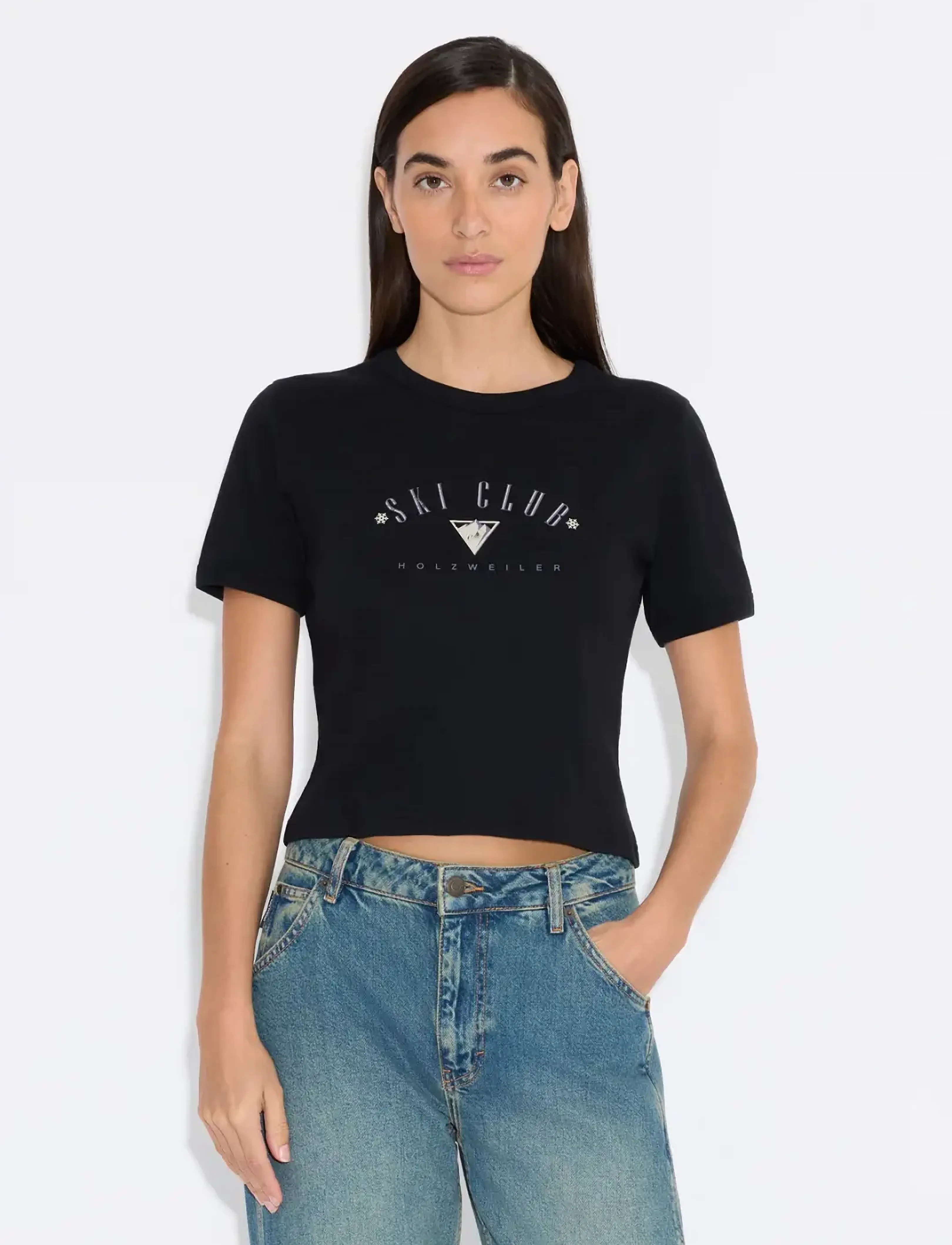 HOLZWEILER - Chloe Cropped Tee - black - 4