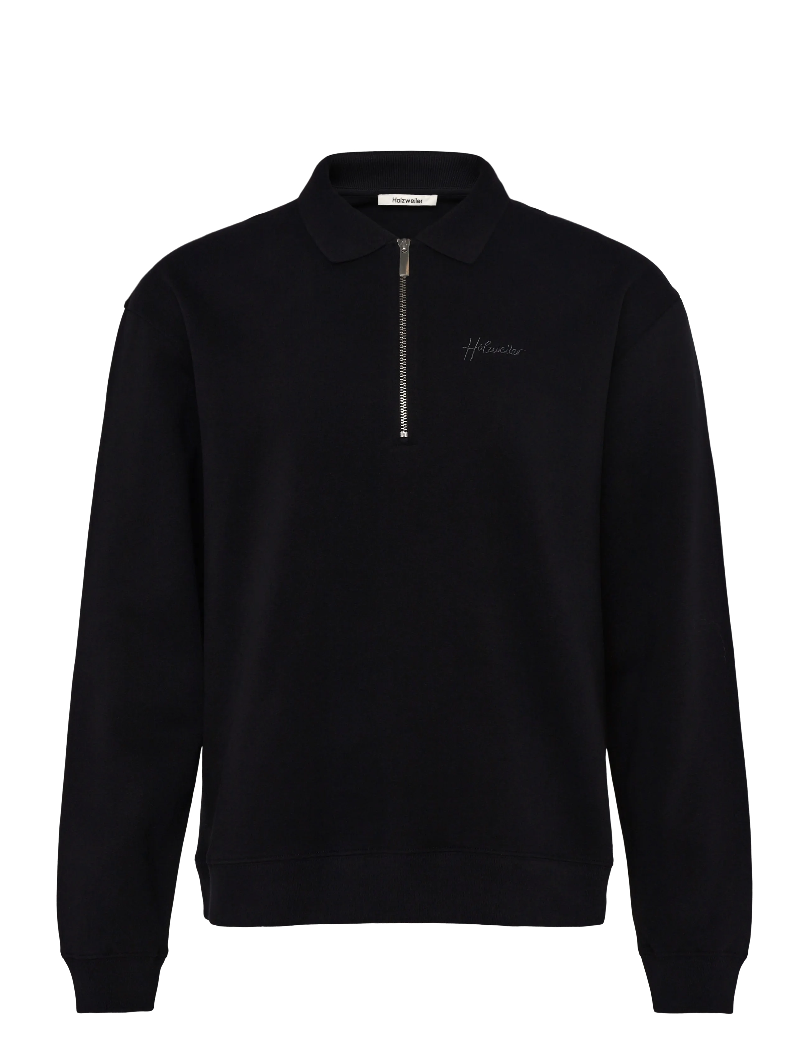 HOLZWEILER Martin Half-Zip Sweater - Half zip jumpers - BLACK / black