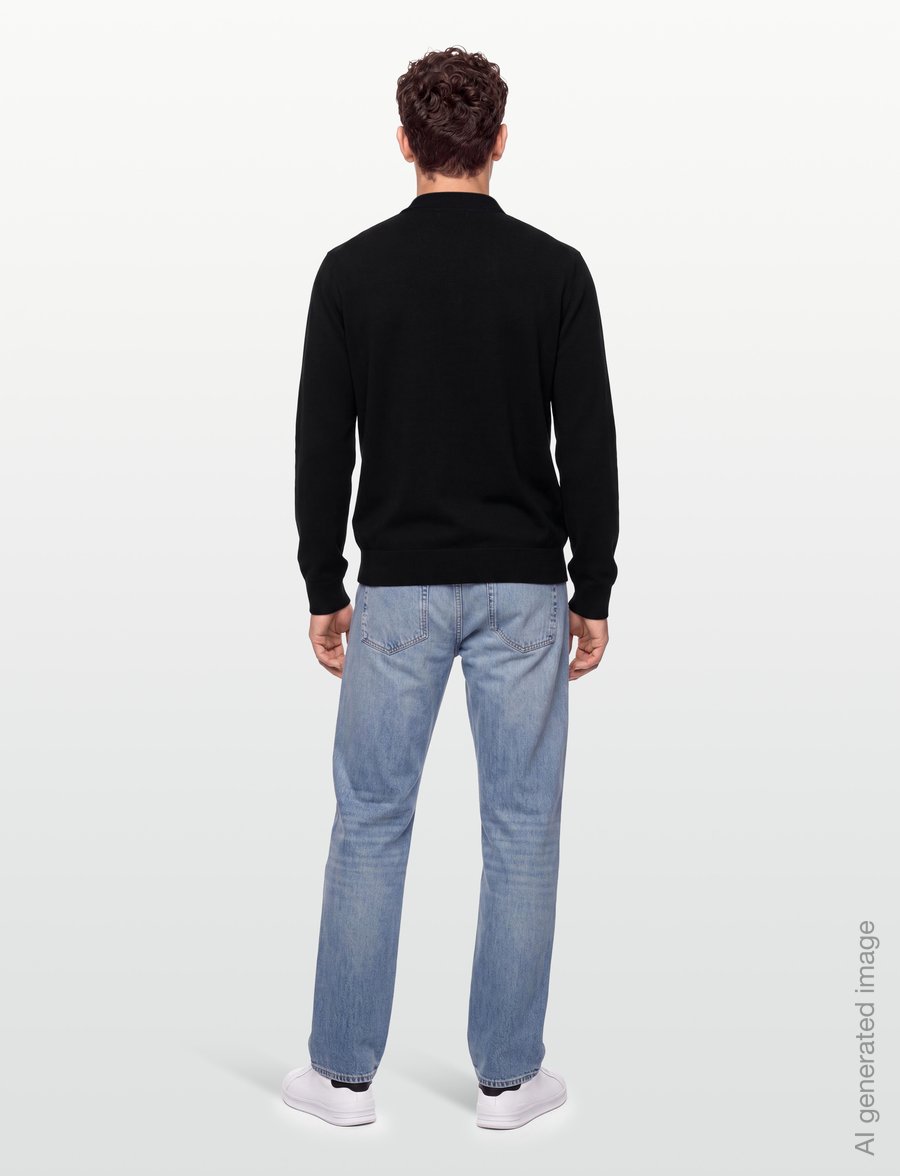 HOLZWEILER - Martin Half-Zip Sweater - dressipluusid - black - 4
