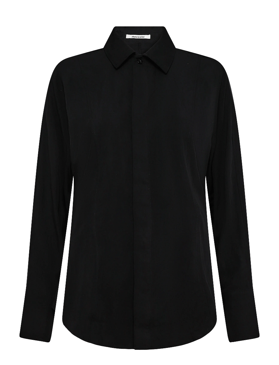 HOLZWEILER - Sara Shirt - langärmlige hemden - black - 0