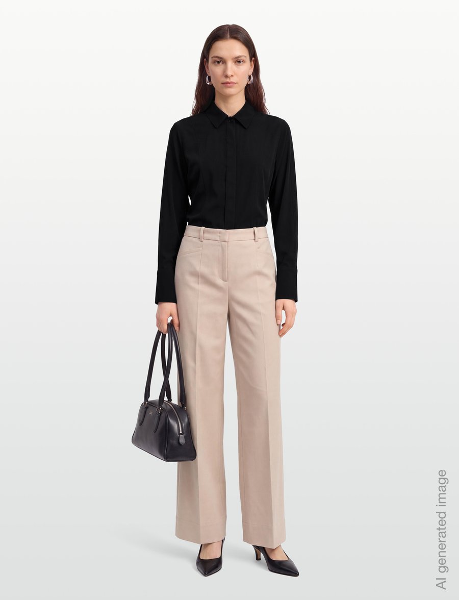 HOLZWEILER - Sara Shirt - langærmede skjorter - black - 0