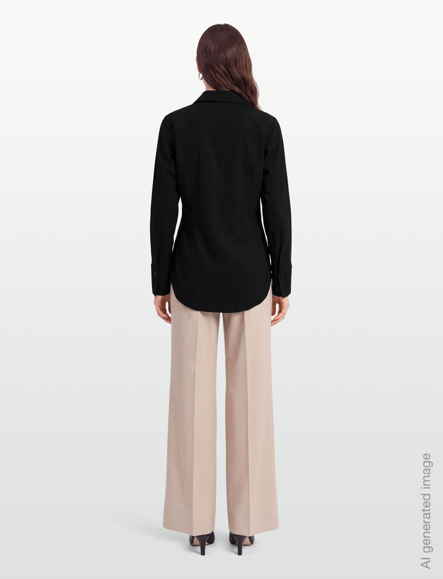 HOLZWEILER - Sara Shirt - langærmede skjorter - black - 4