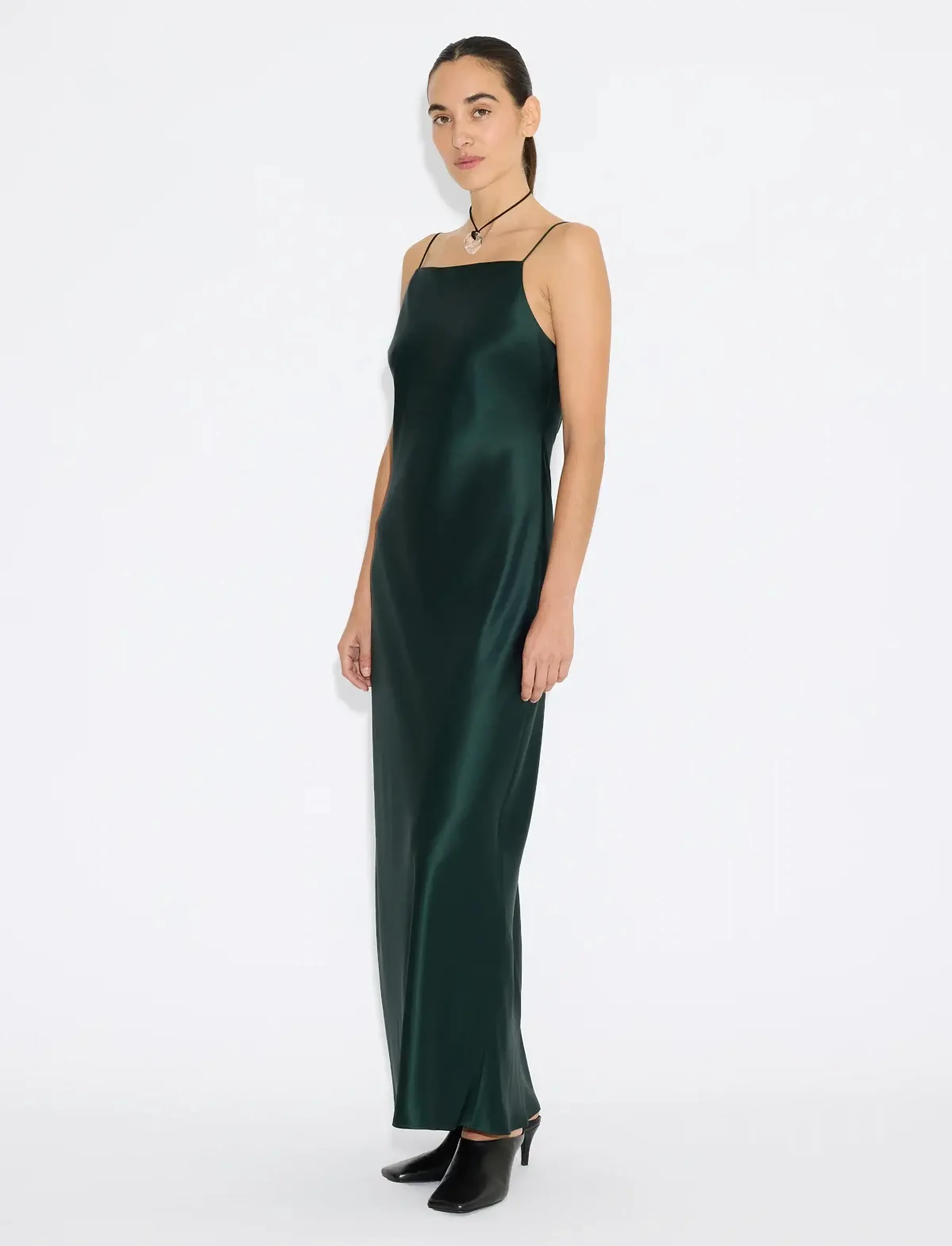 HOLZWEILER - Robyn Midi Dress - dk green (scarab) - 2