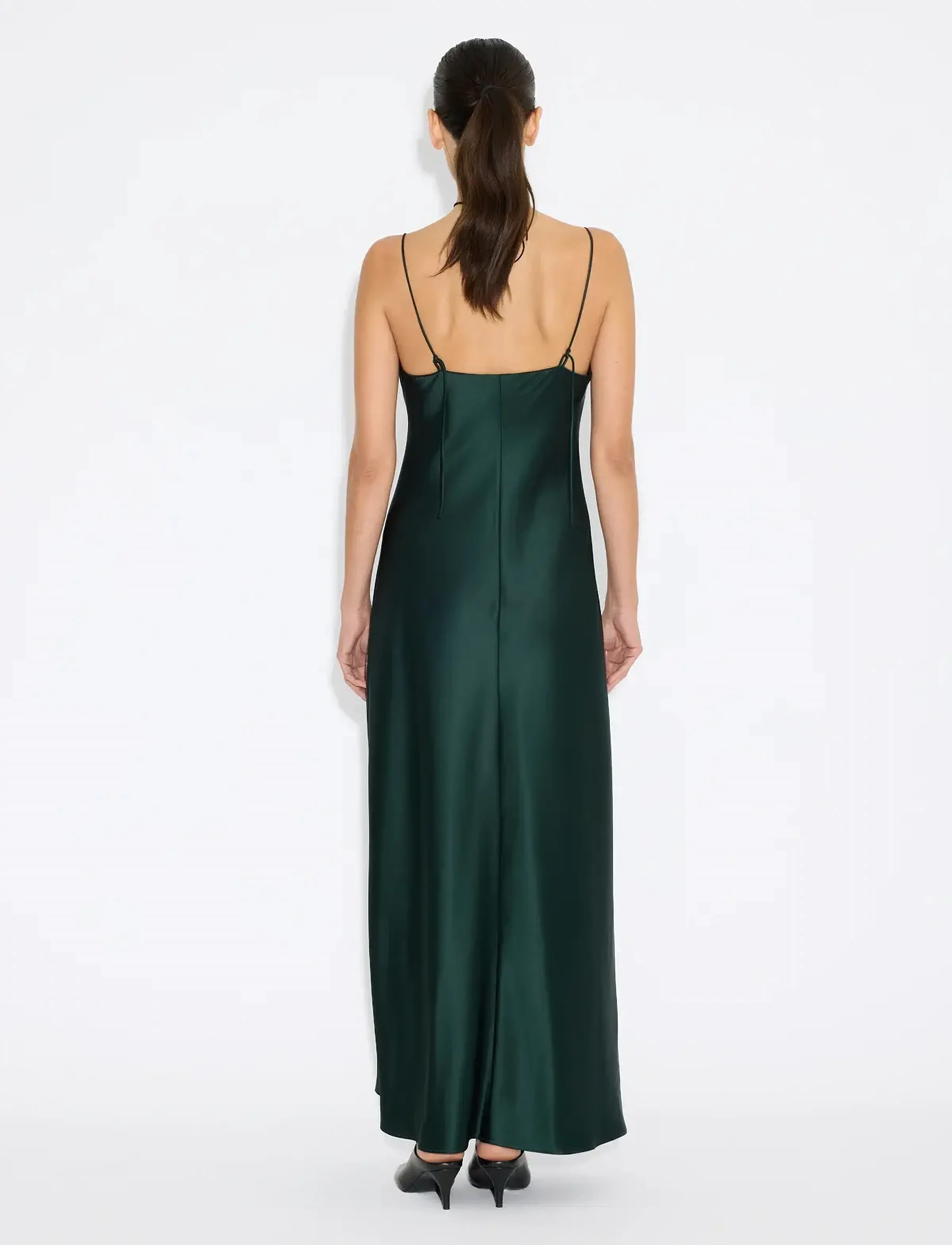HOLZWEILER - Robyn Midi Dress - dk green (scarab) - 4