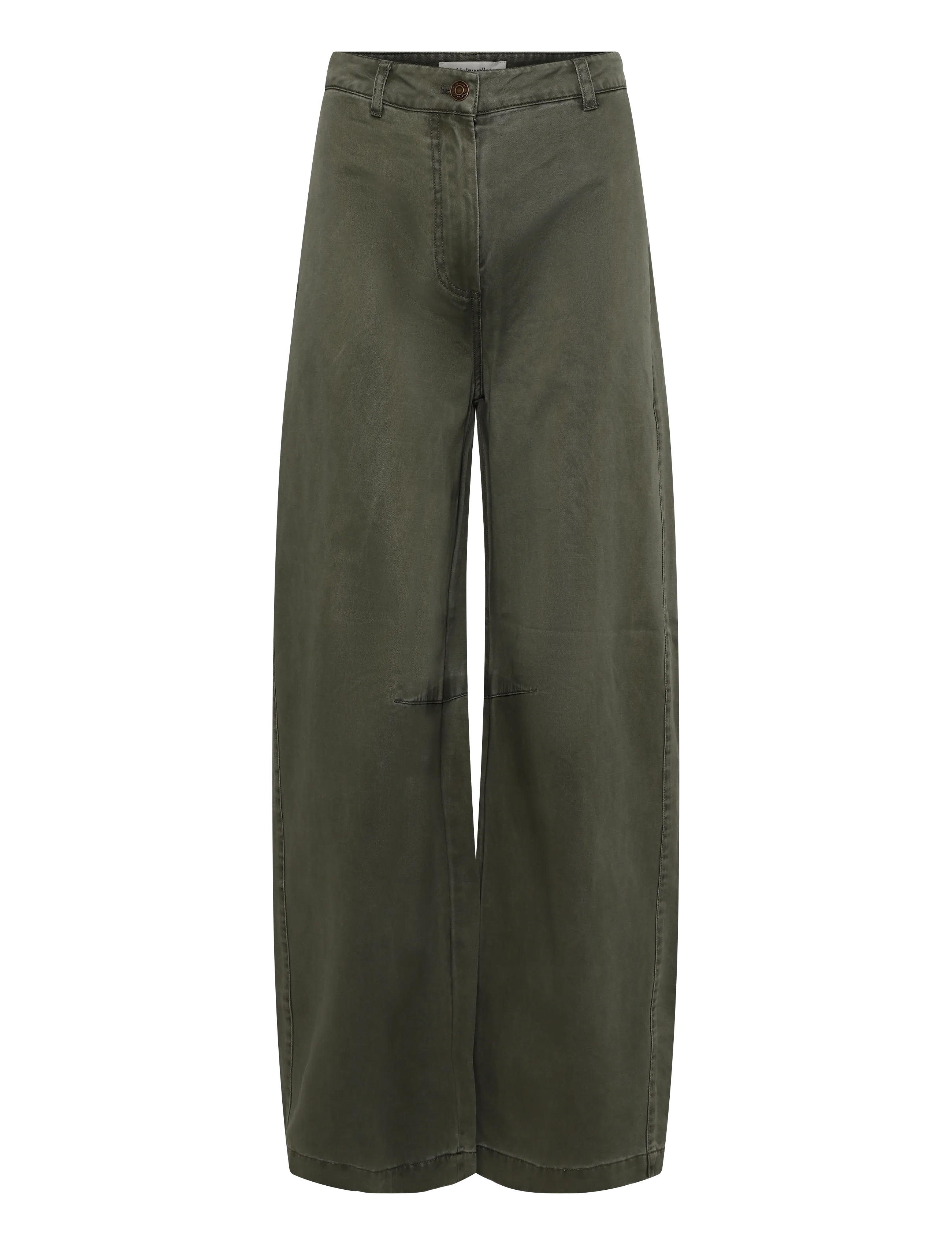 HOLZWEILER Ruby Barrel Trousers - Hosen - DK. GREEN / khaki/green