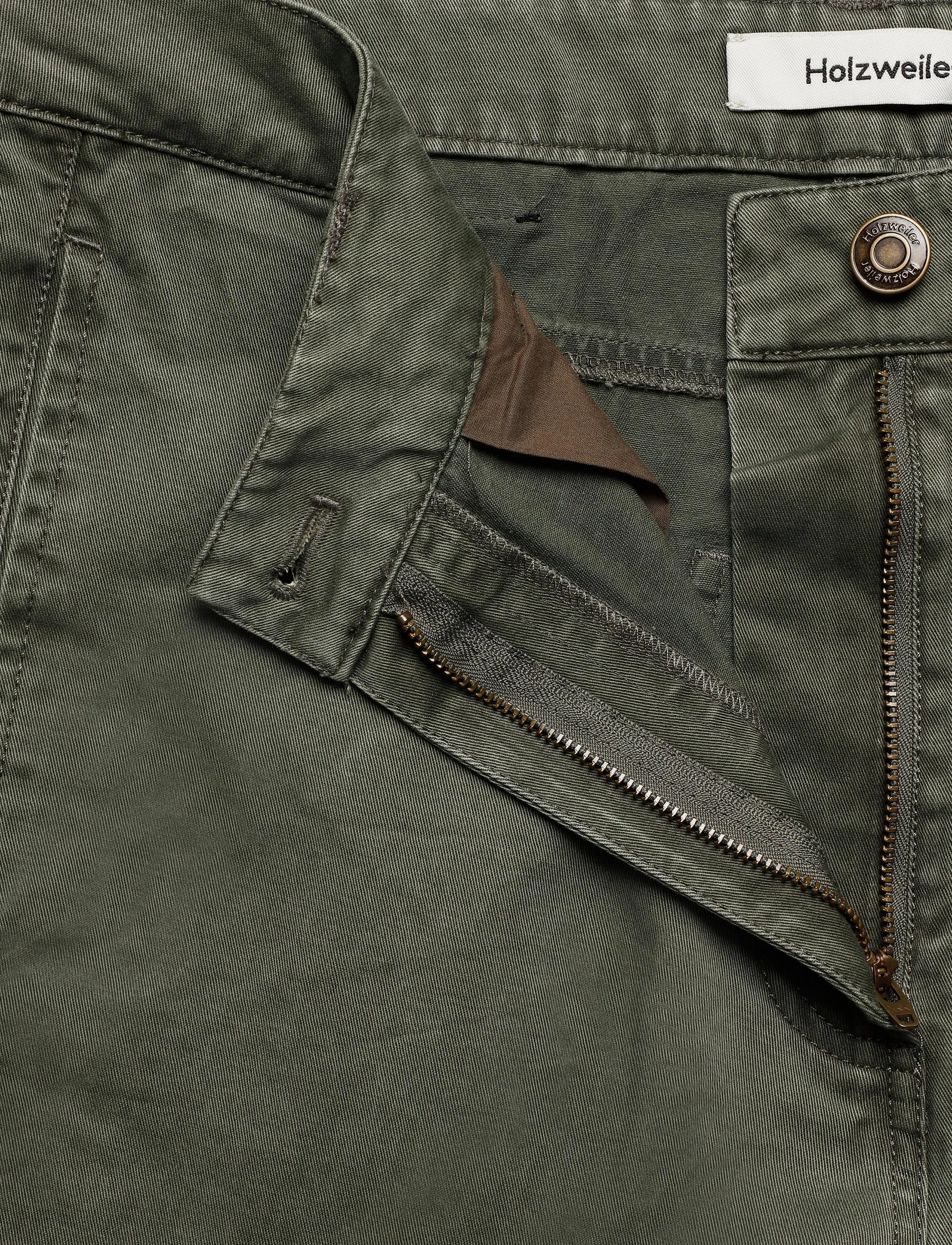 HOLZWEILER - Ruby Barrel Trousers - hosen mit geradem bein - dk. green - 2
