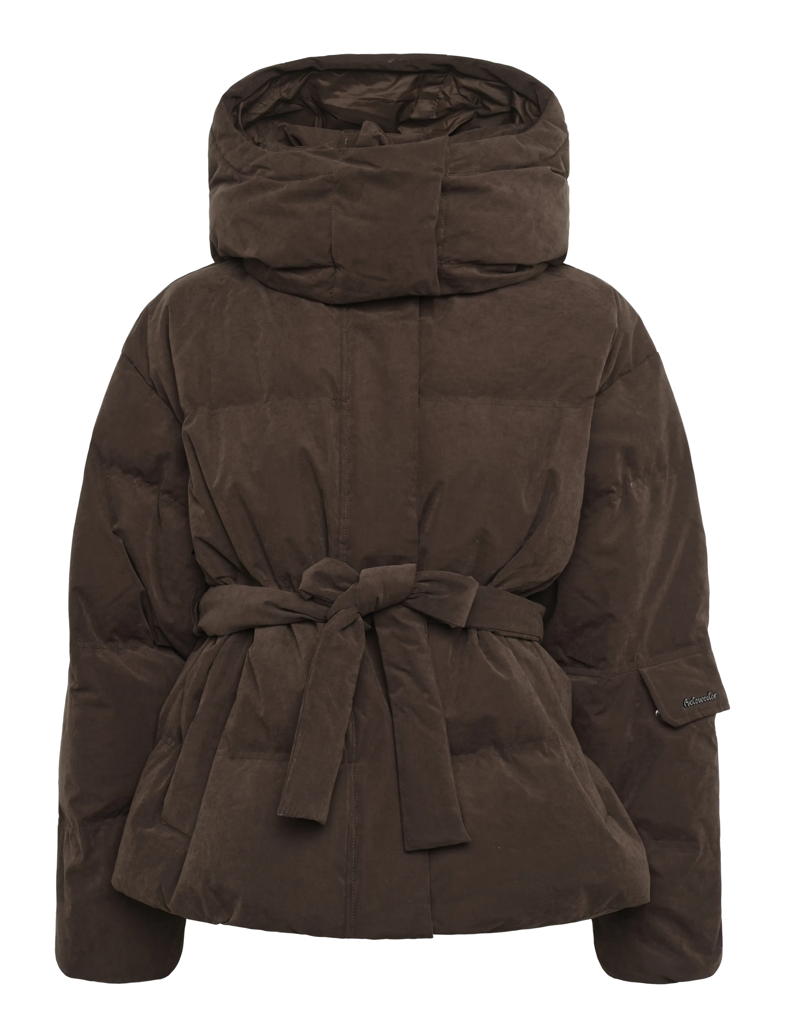 HOLZWEILER Steilia Brushed Down Jkt - Clothing - DK BROWN / brown