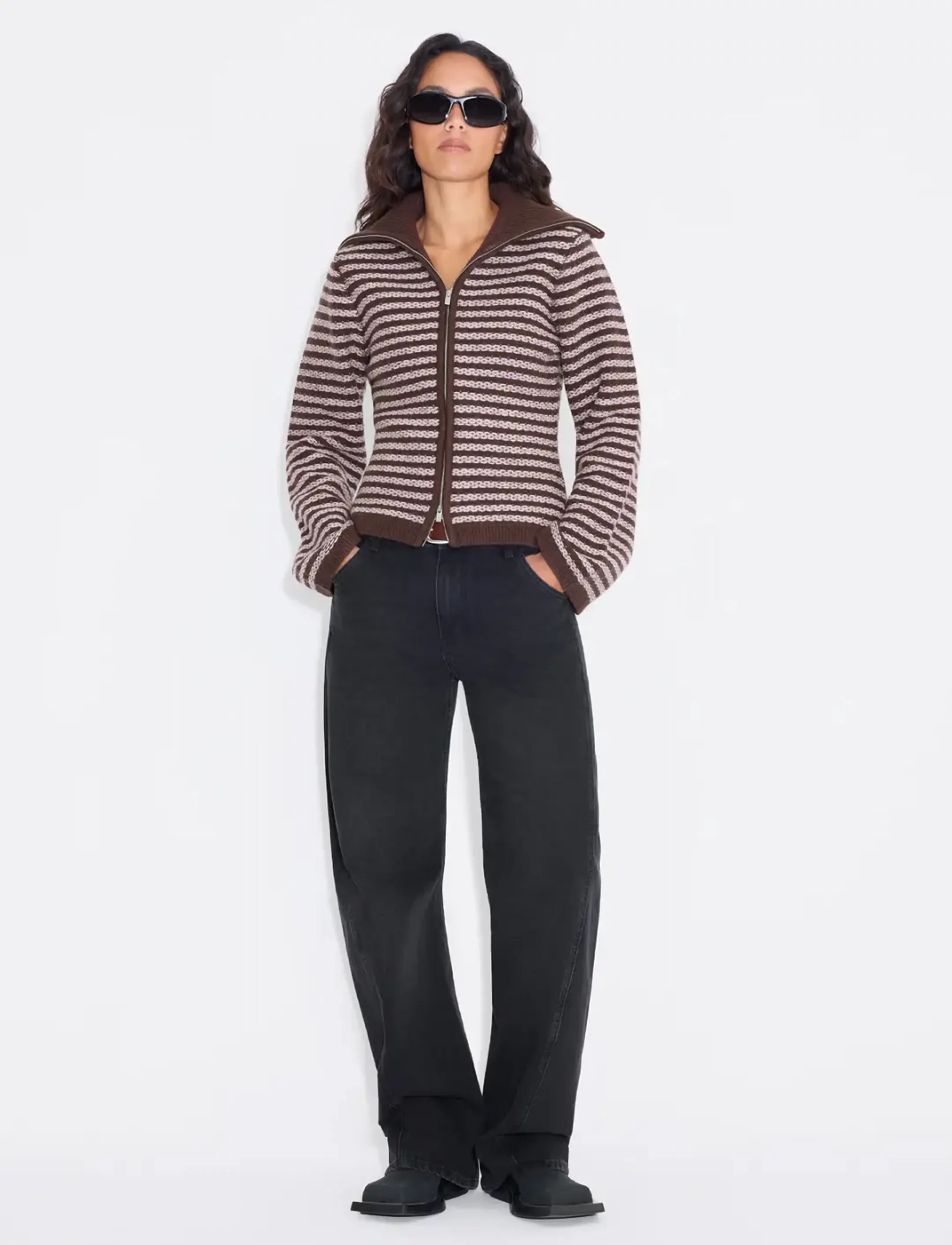 HOLZWEILER - Lilla Stripe Cardigan - brown mix - 0