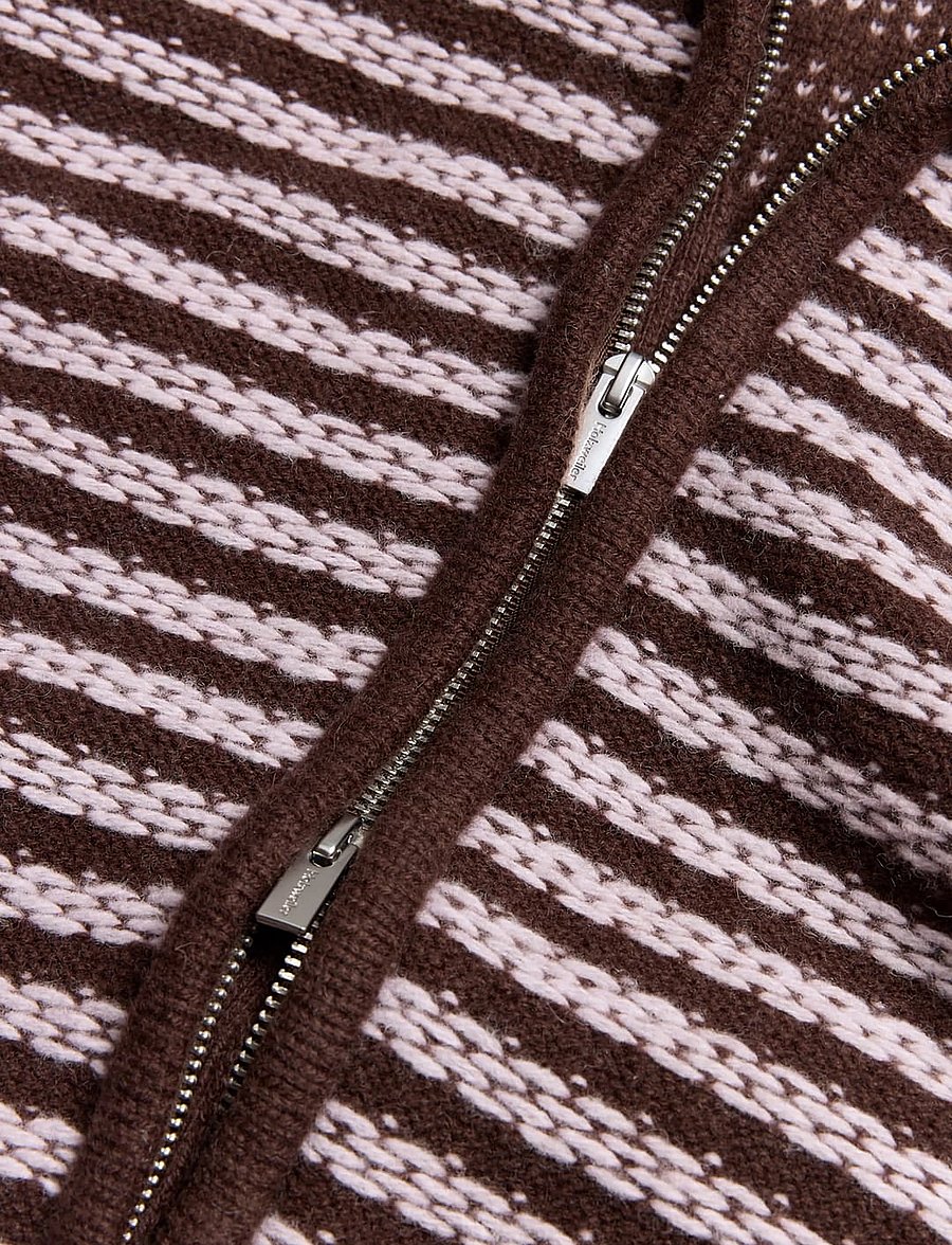 HOLZWEILER - Lilla Stripe Cardigan - cardigans - brown mix - 4