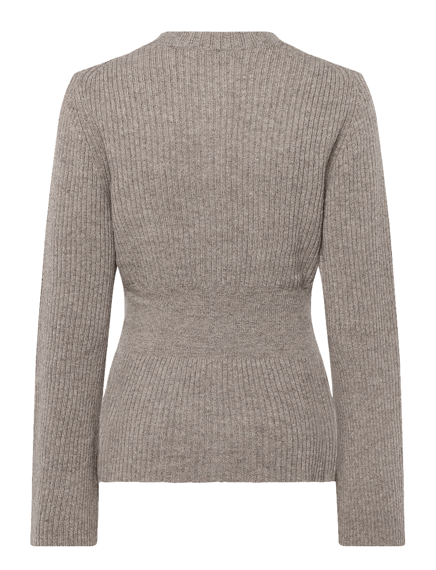 HOLZWEILER - Amara Fitted Cardigan - strickjacken - taupe - 1