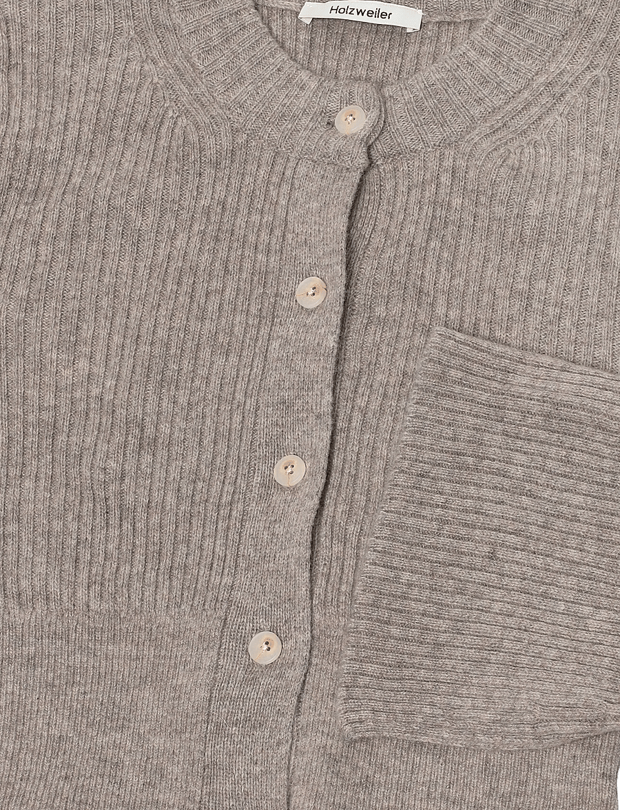 HOLZWEILER - Amara Fitted Cardigan - strickjacken - taupe - 2