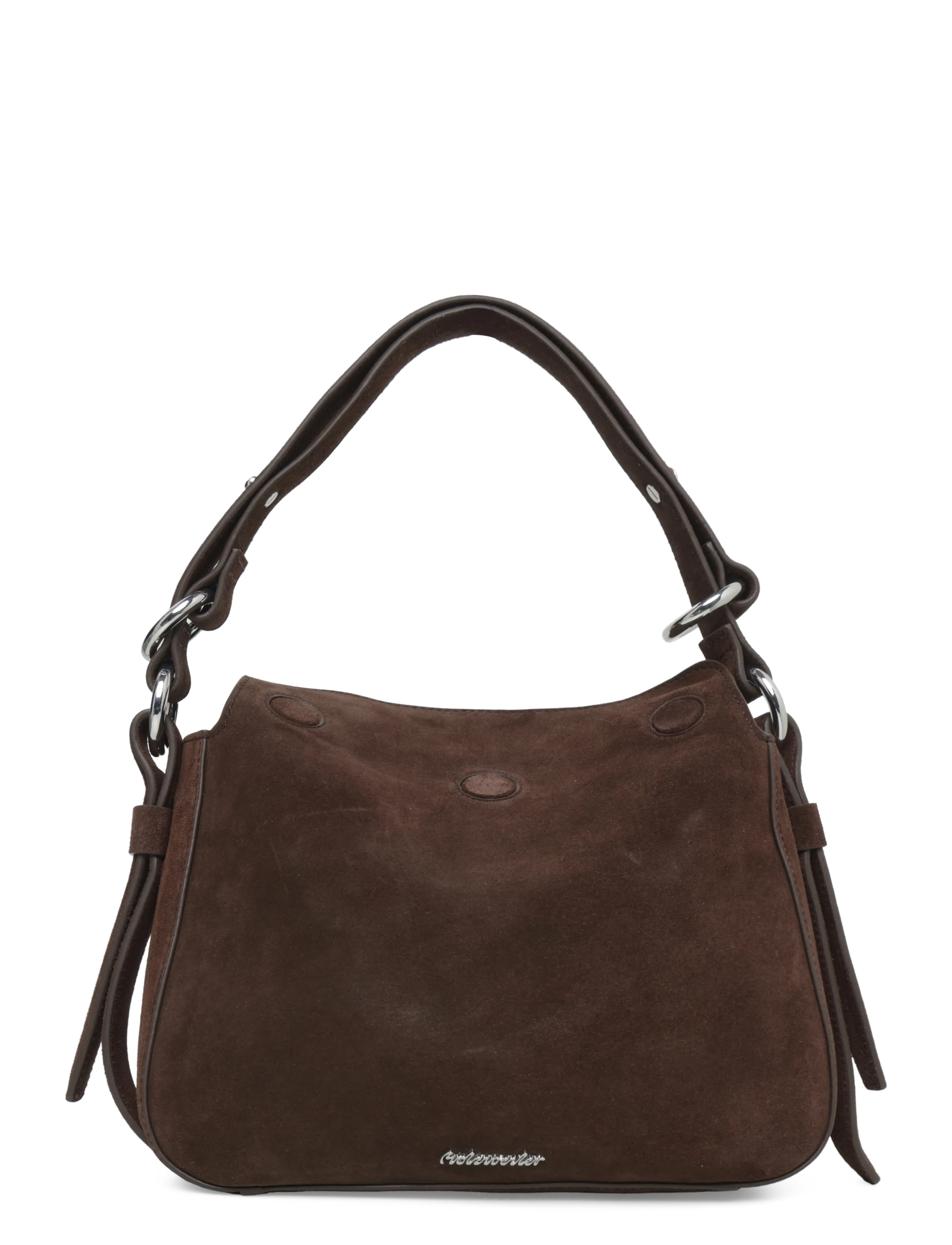 HOLZWEILER Bud Midi Suede Bag - Skuldertasker - DK BROWN / brown