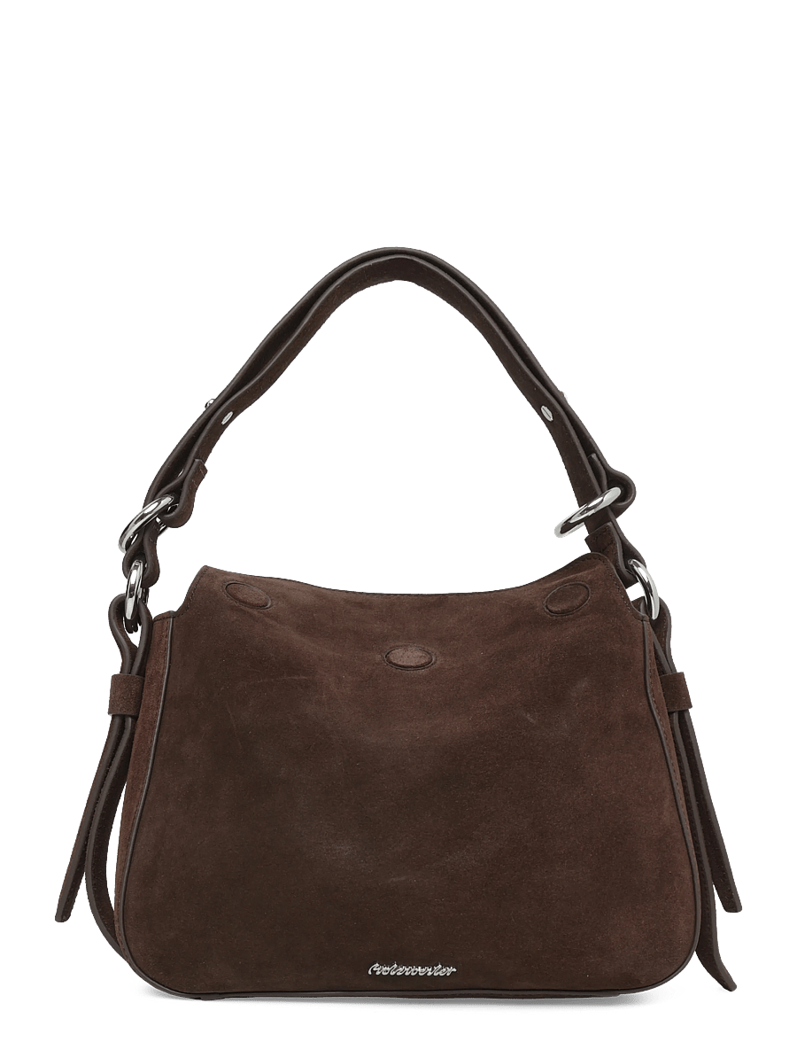 HOLZWEILER - Bud Midi Suede Bag - hverdags stil - dk brown - 0
