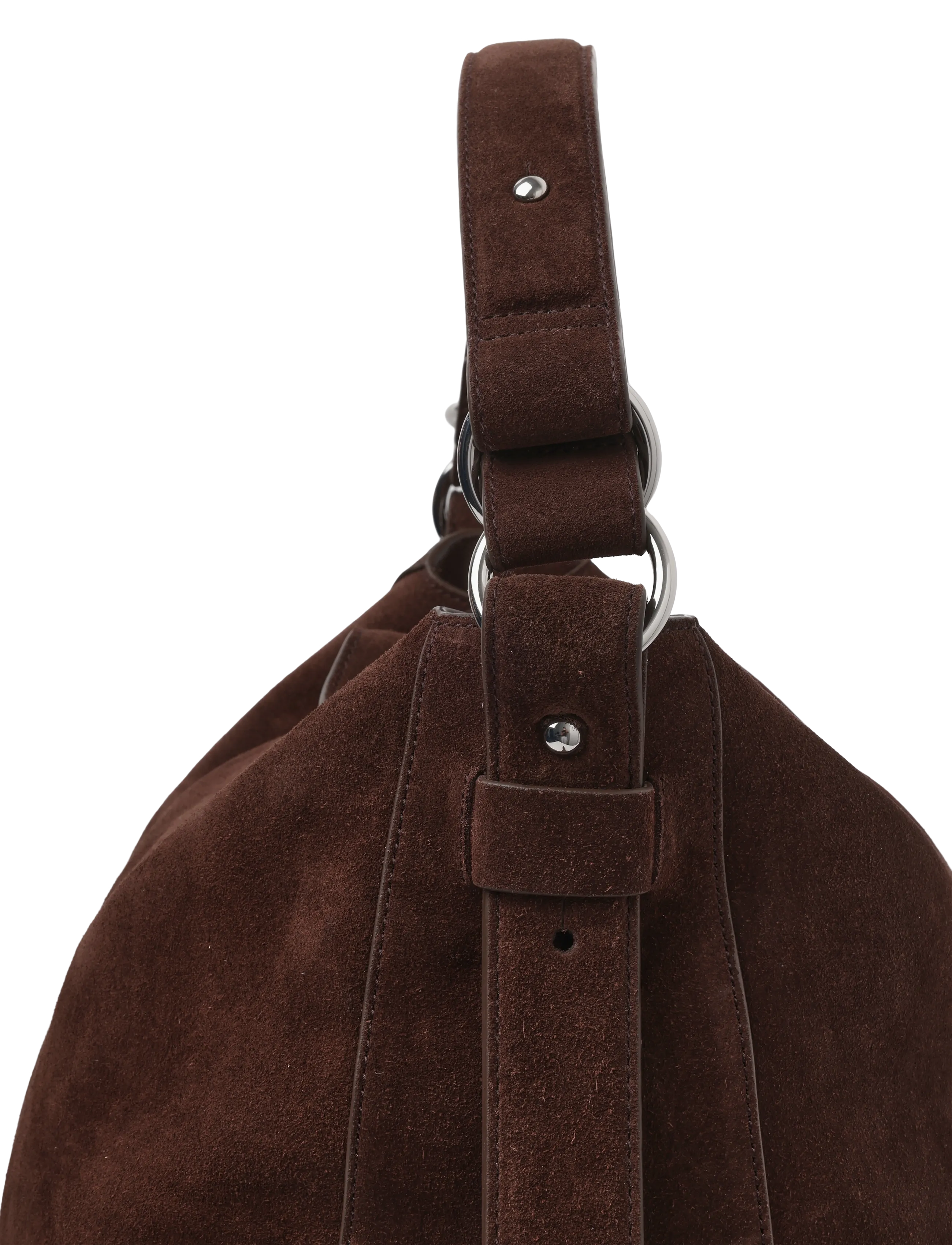 HOLZWEILER - Bud Slouchy Suede Tote Bag - tote bags - dk brown - 4