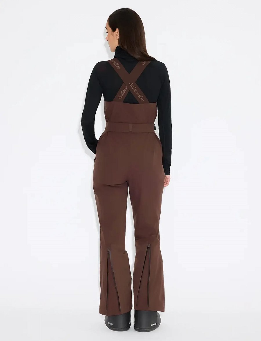 HOLZWEILER - W Tryvann Bib Trousers - skidkläder - dk. brown - 2