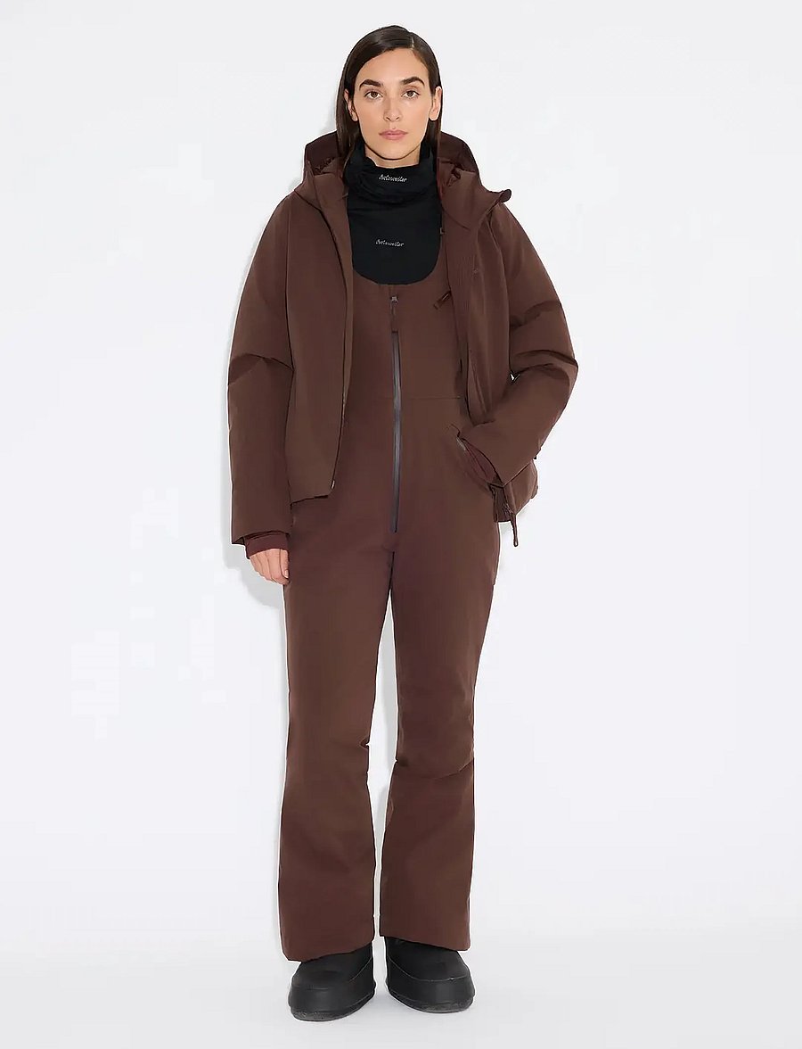 HOLZWEILER - W Tryvann Bib Trousers - skidkläder - dk. brown - 3