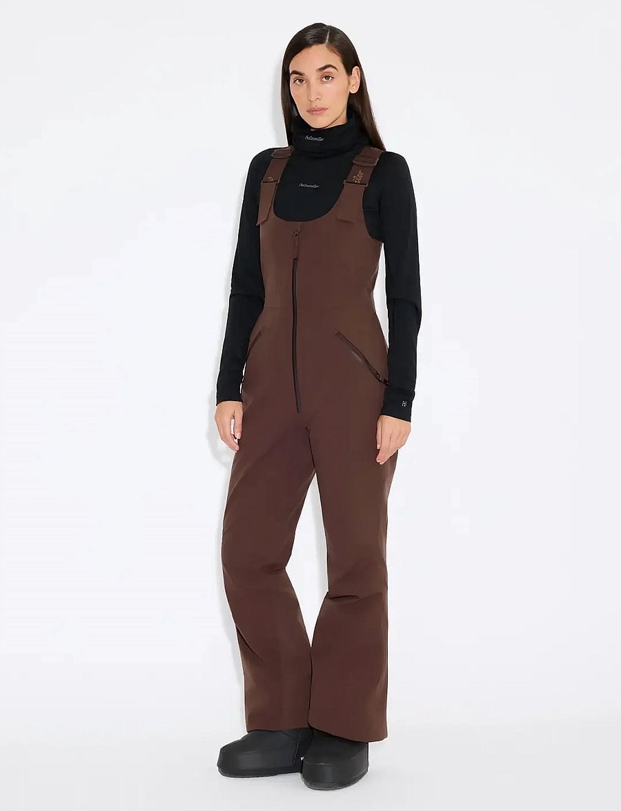 HOLZWEILER - W Tryvann Bib Trousers - skidkläder - dk. brown - 4