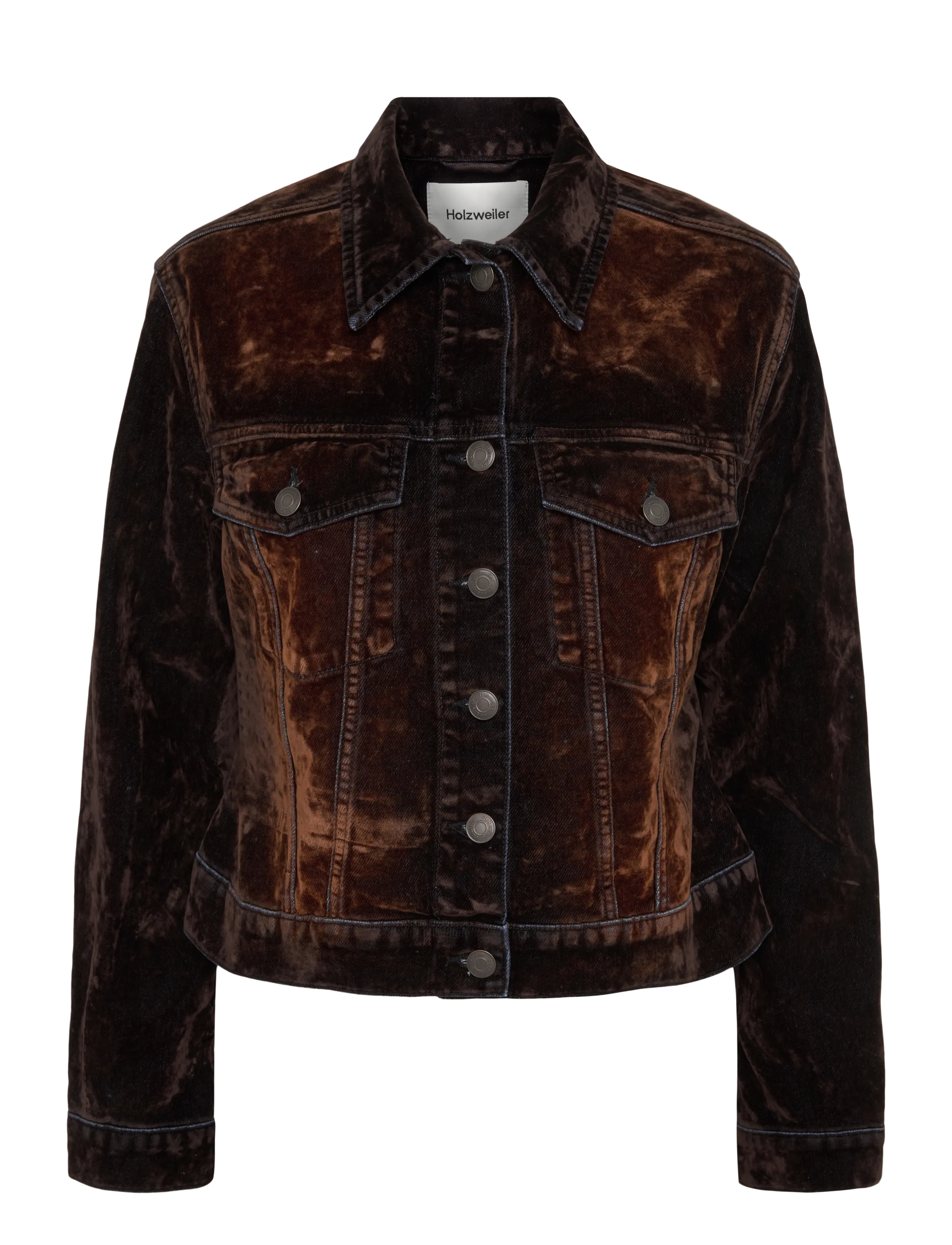 HOLZWEILER Liz Flock Denim Jacket - Teksariided - BROWN MIX / brown