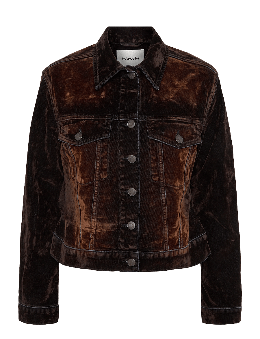 HOLZWEILER - Liz Flock Denim Jacket - teksatagid - brown mix - 0