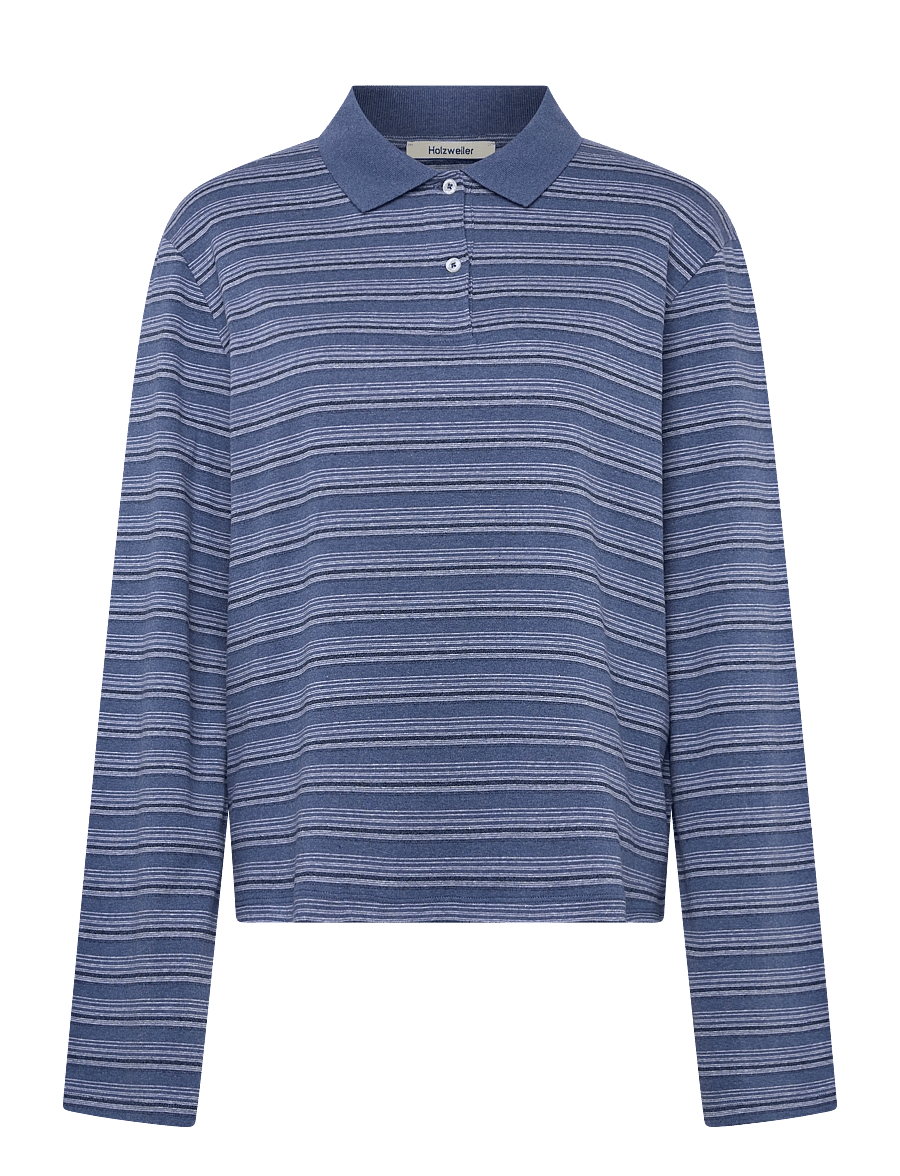 HOLZWEILER - Sunny Polo - t-shirts & tops - blue stripe - 1
