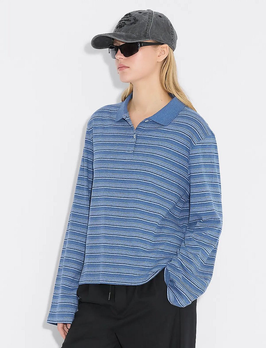HOLZWEILER - Sunny Polo - t-shirts & tops - blue stripe - 3