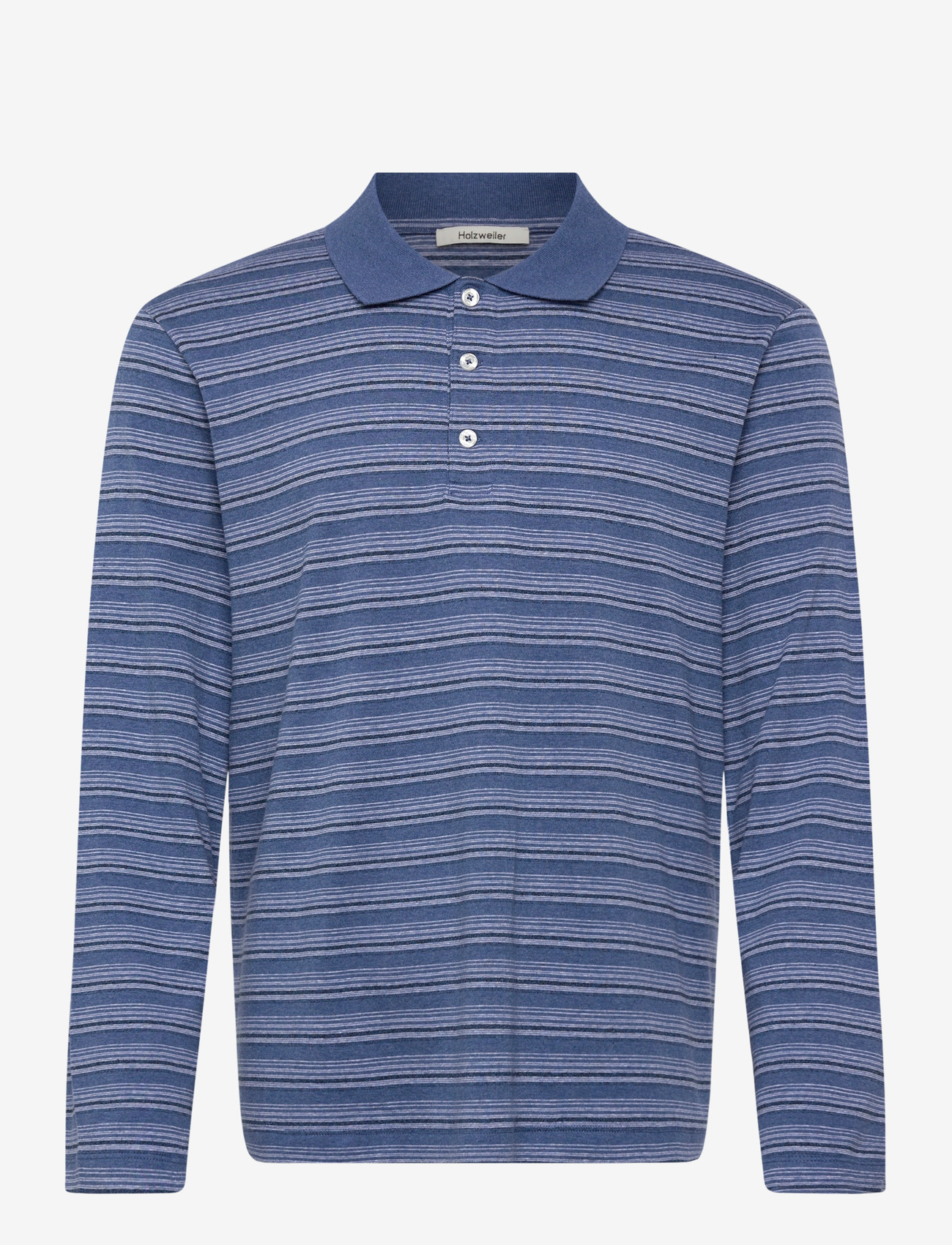 HOLZWEILER - Sonny LS Polo - langærmede poloer - blue stripe - 1