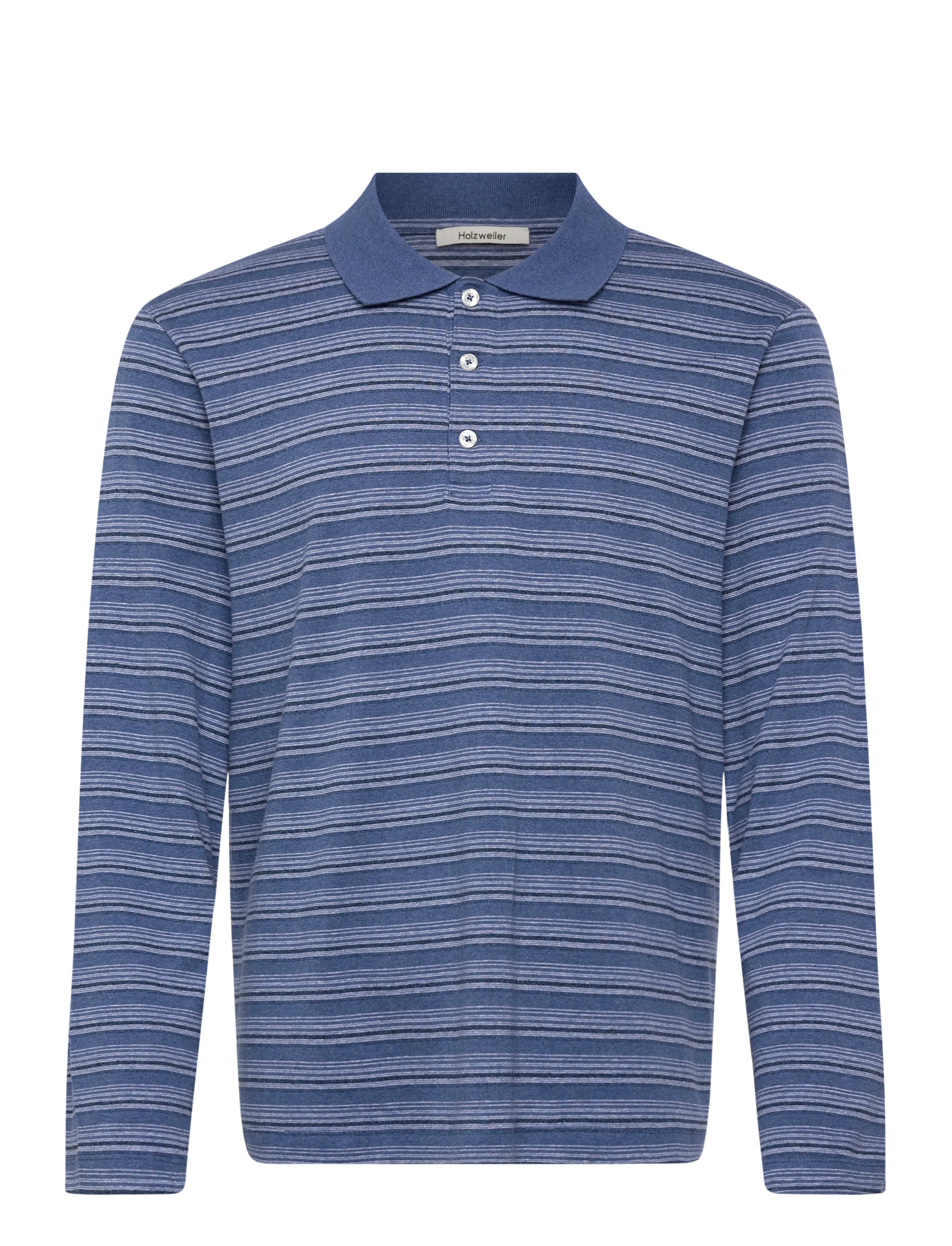 HOLZWEILER Sonny LS Polo - Pikéer - BLUE STRIPE / navy