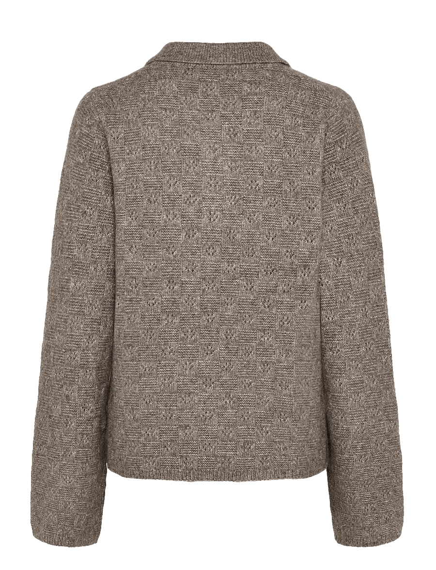 HOLZWEILER - Jackie Polo Sweater - stickade tröjor - taupe - 1