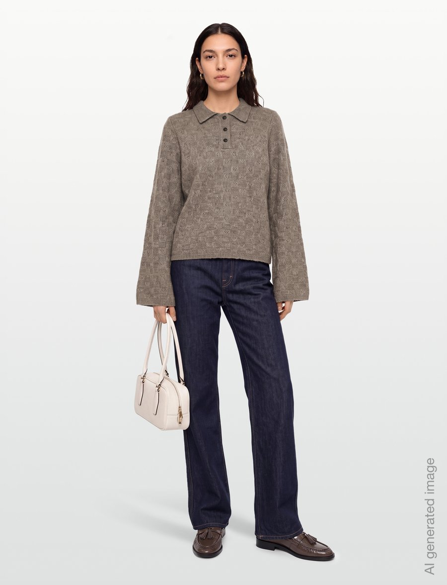 HOLZWEILER - Jackie Polo Sweater - pullover - taupe - 0