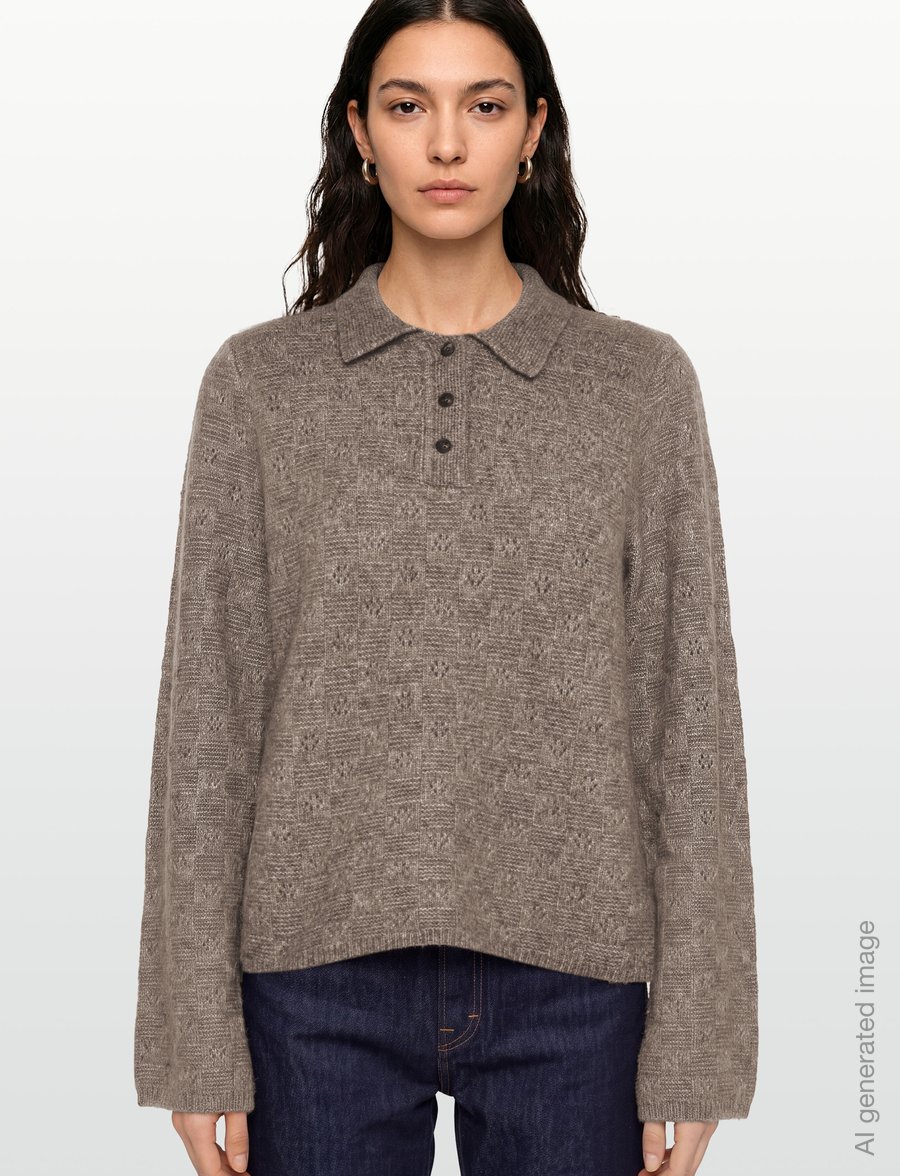 HOLZWEILER - Jackie Polo Sweater - pullover - taupe - 3