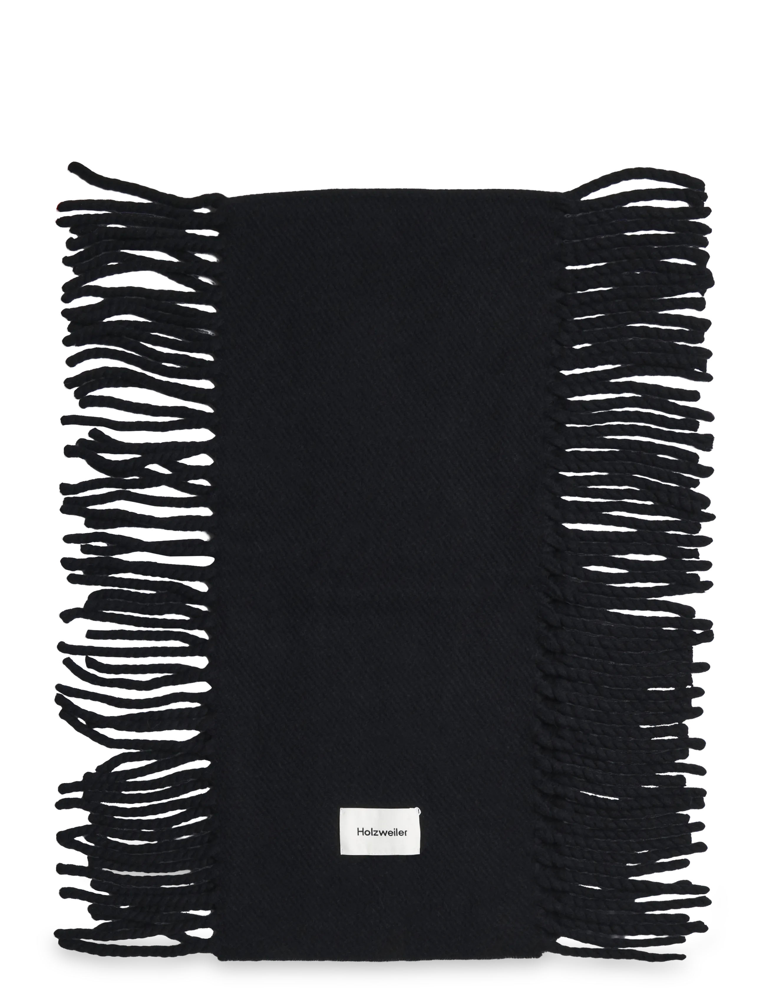 HOLZWEILER Idro Tassel Scarf - Accessoarer - BLACK / black