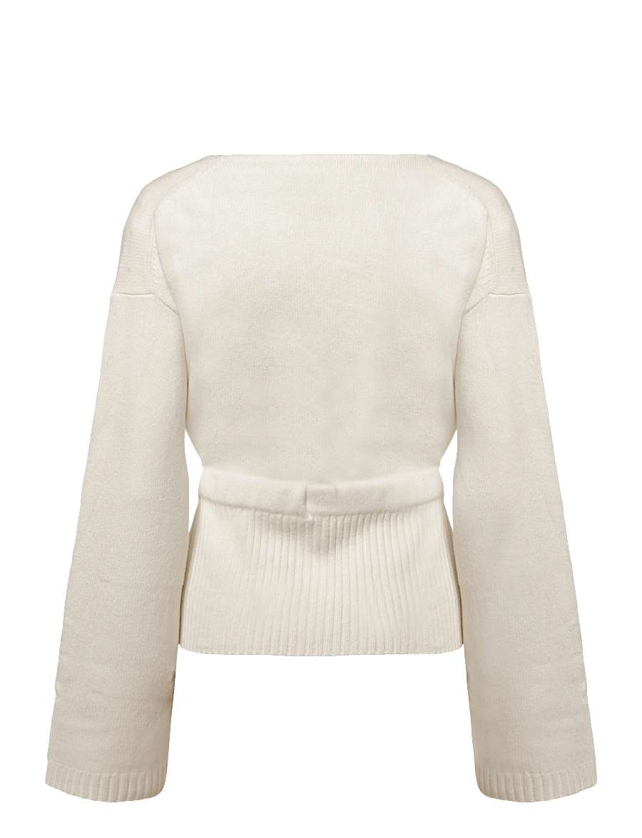HOLZWEILER - Mila Wrap Cardigan - cardigans - ecru - 1