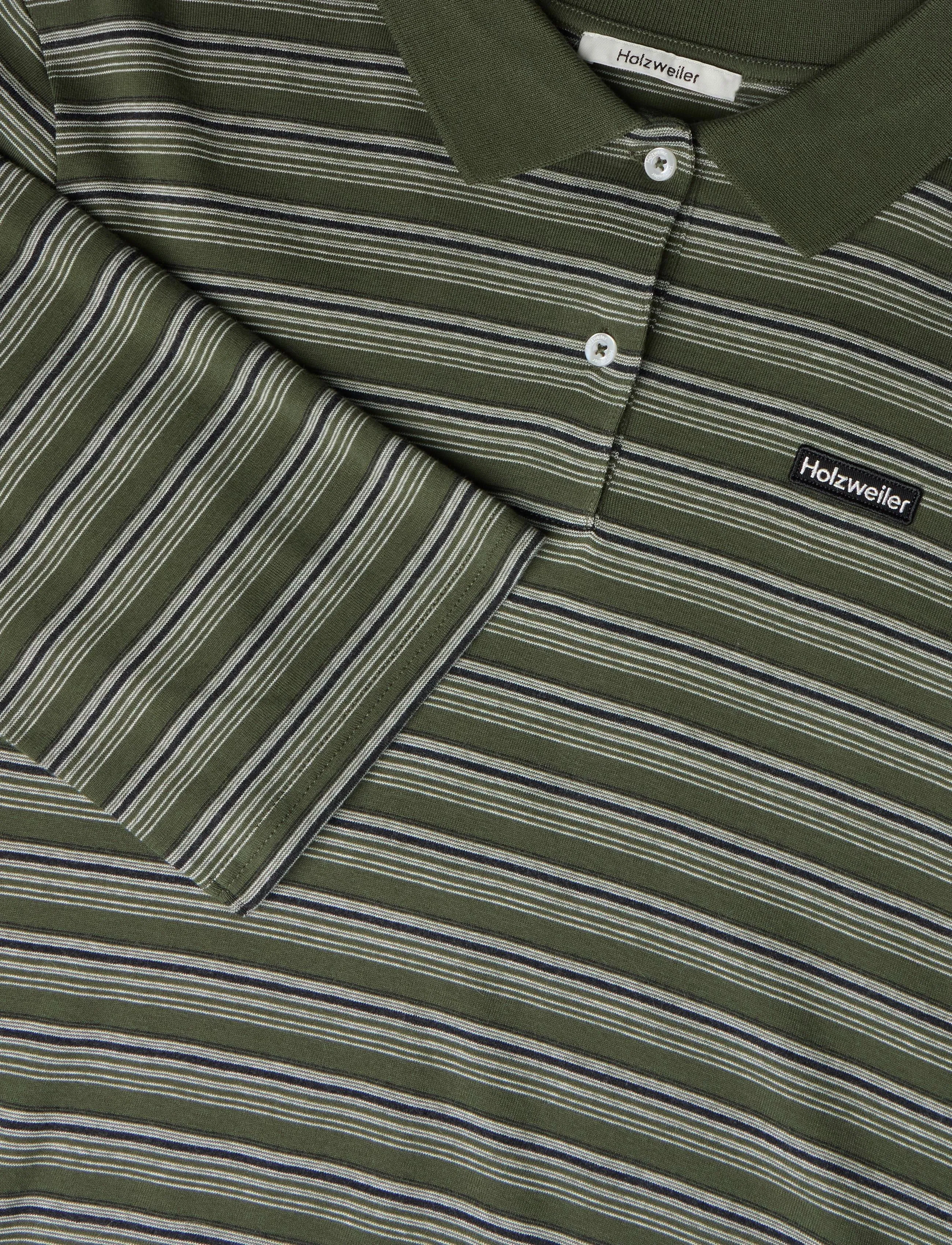 HOLZWEILER - Sunny Polo - green stripe - 2