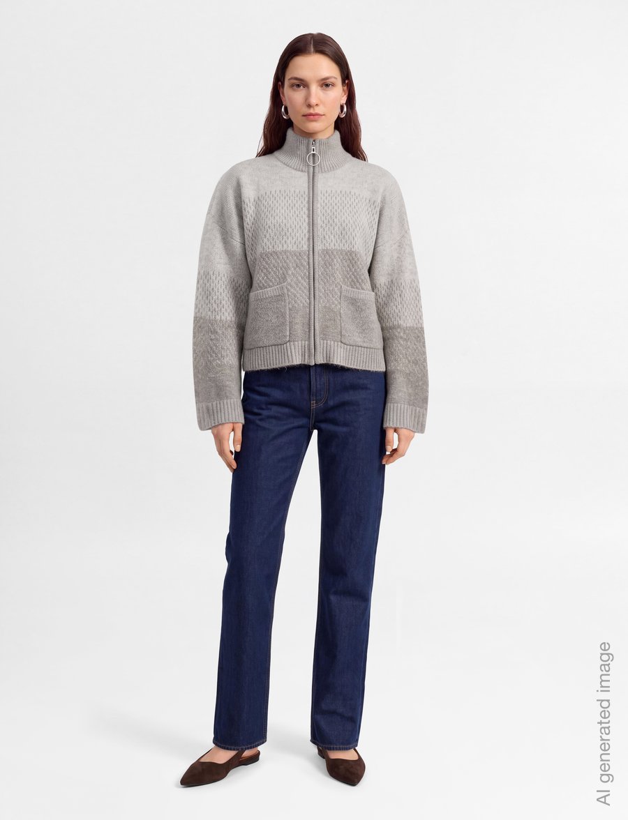 HOLZWEILER - Tine Cardigan - cardigans - taupe mix - 0