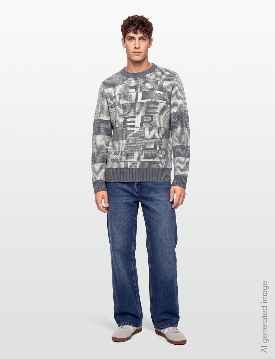 HOLZWEILER - Lev Logo Crewneck Sweater - rundhals - grey mix - 0