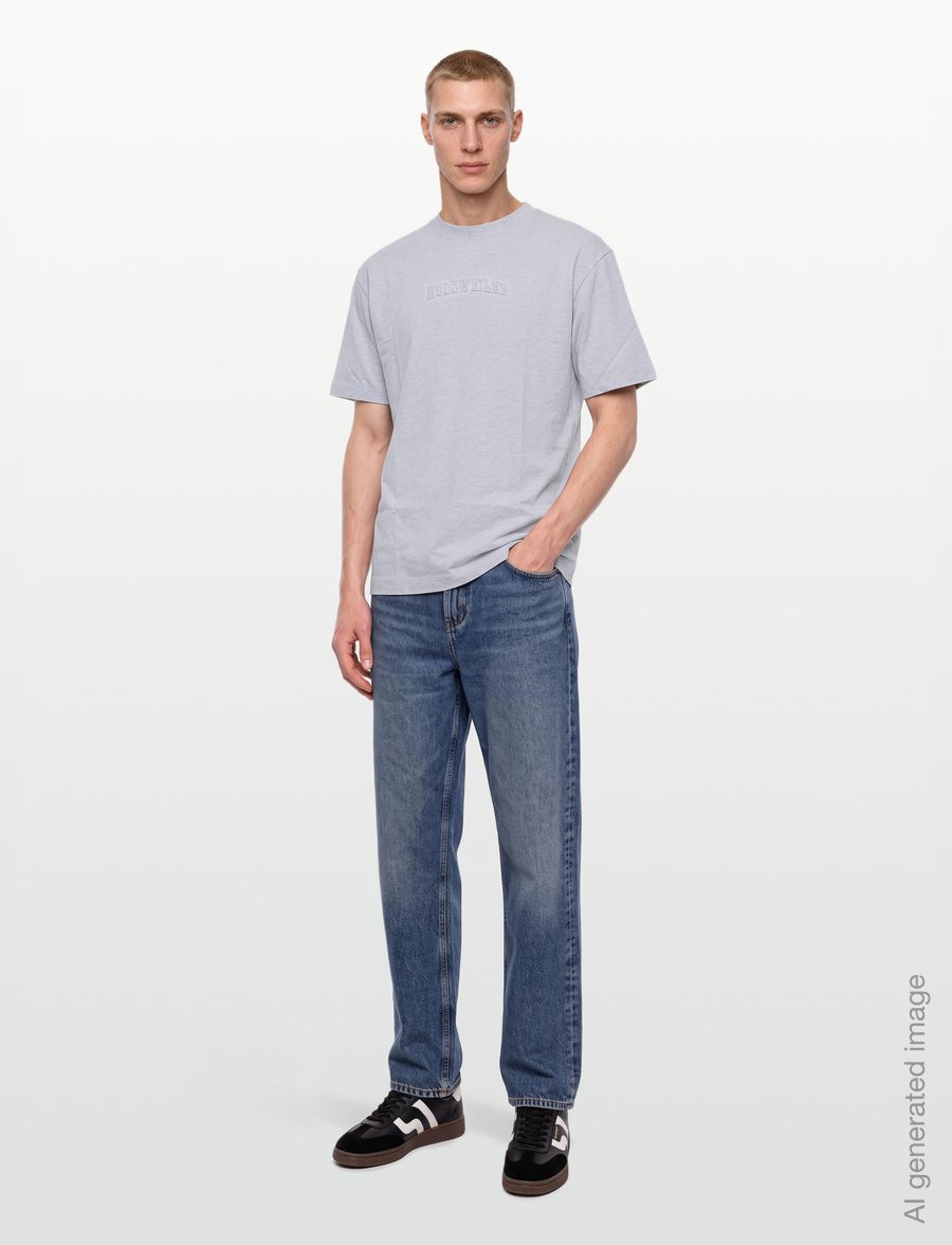 HOLZWEILER - Ranger College Tee - short-sleeved t-shirts - lt. grey mix - 0