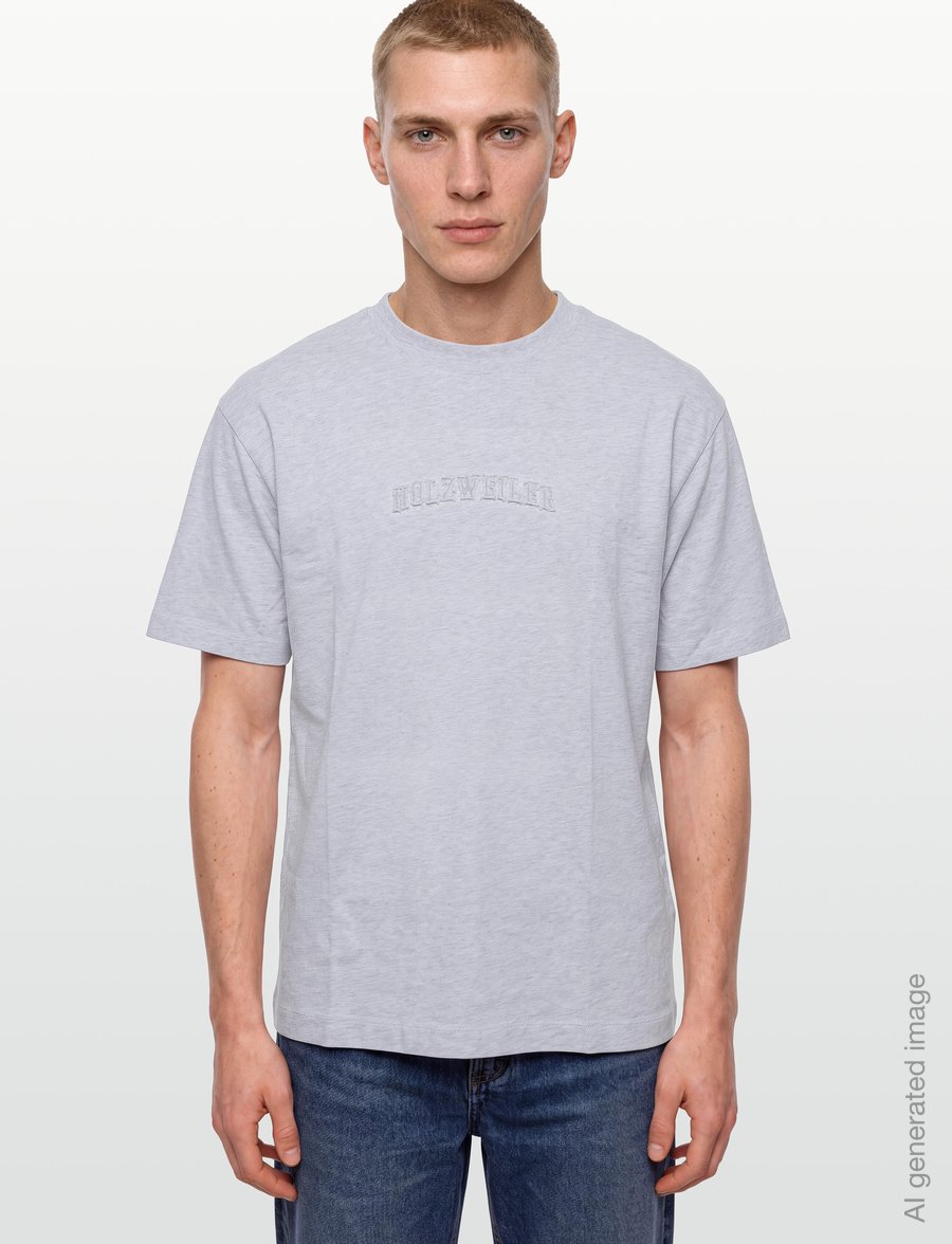 HOLZWEILER - Ranger College Tee - short-sleeved t-shirts - lt. grey mix - 3
