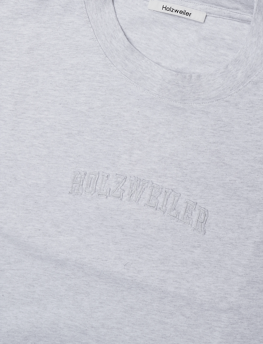 HOLZWEILER - Ranger College Tee - kurzärmelige t-shirts - lt. grey mix - 2