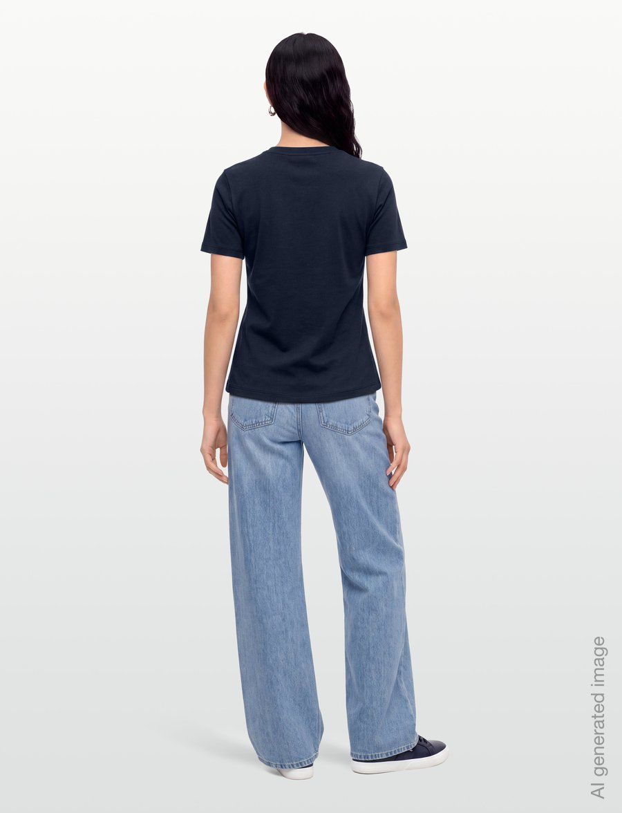 HOLZWEILER - Anja Embroidery Tee - t-shirts - navy - 4