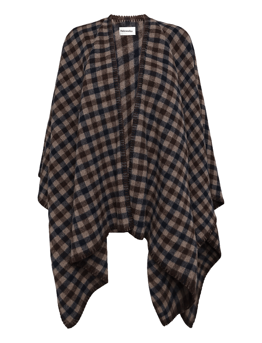 HOLZWEILER - Tableau Poncho - vinterjakker - brown check - 0