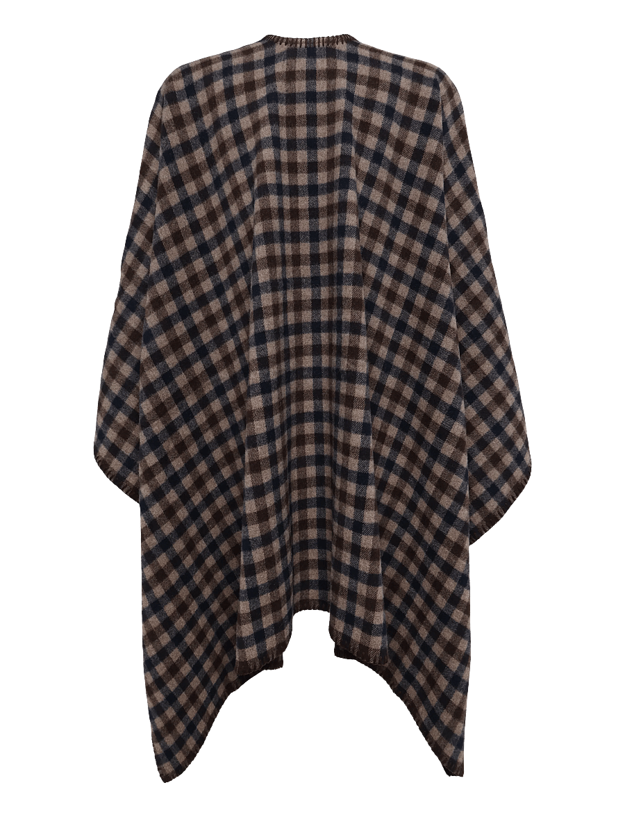 HOLZWEILER - Tableau Poncho - vinterjakker - brown check - 1