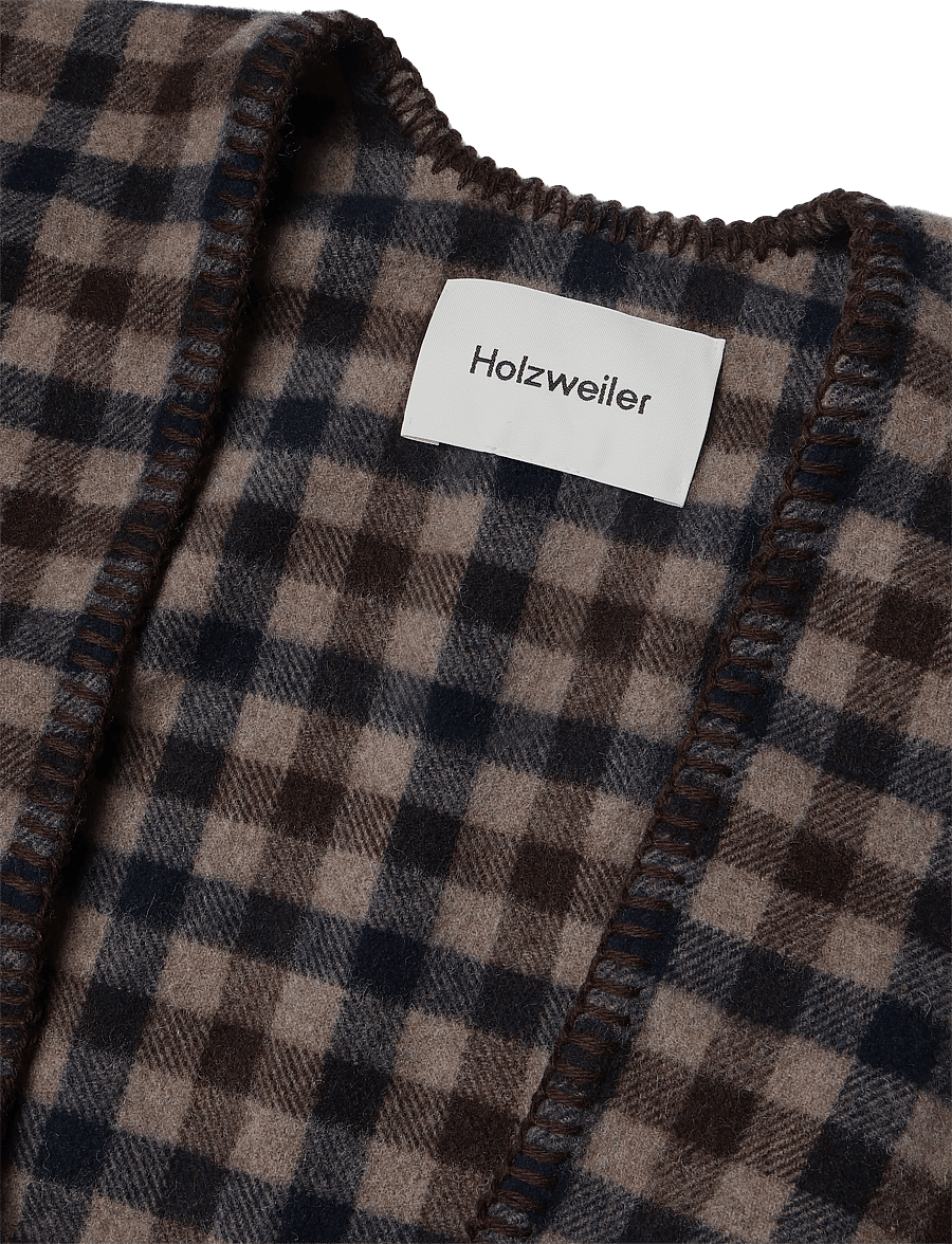 HOLZWEILER - Tableau Poncho - vinterjakker - brown check - 2