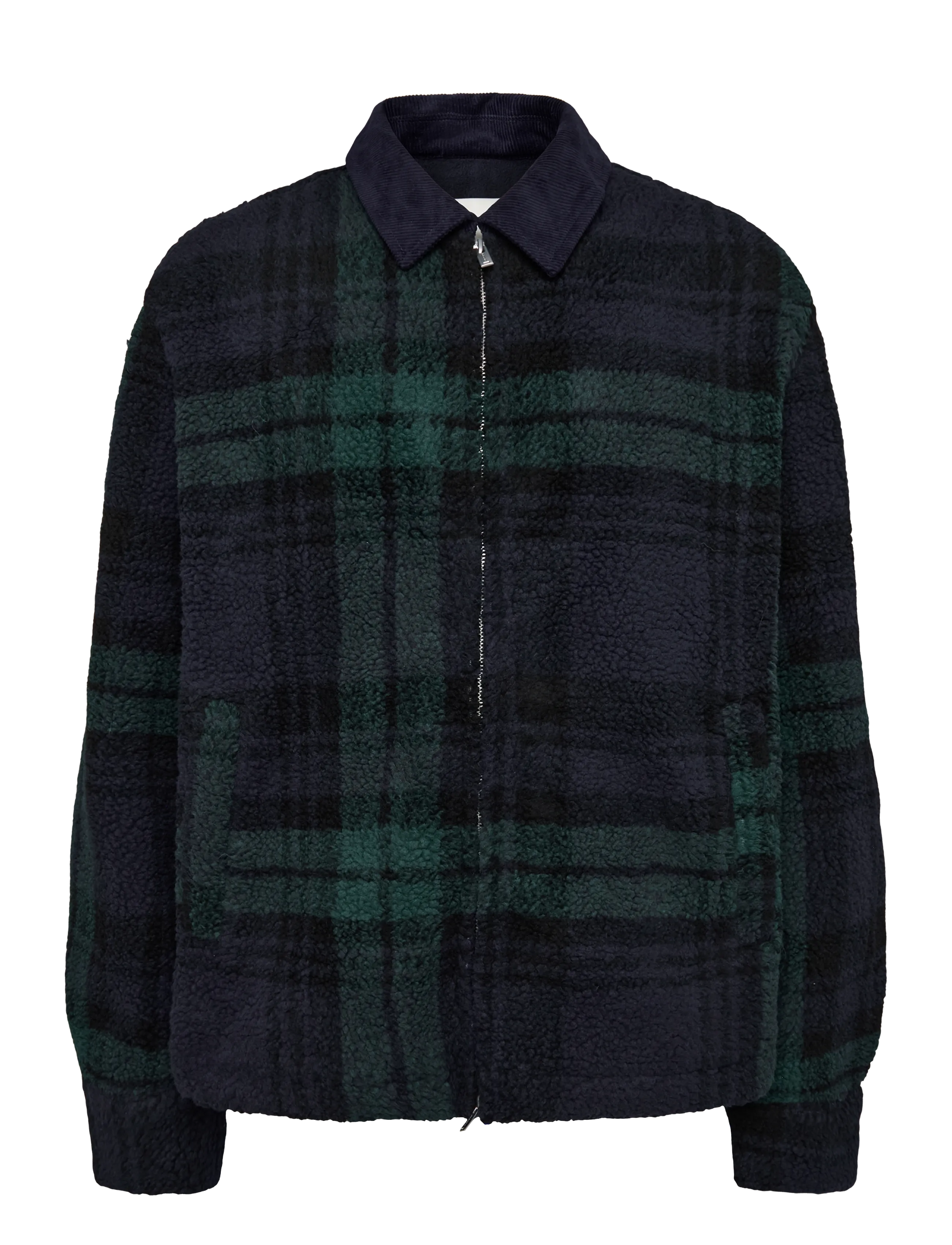 HOLZWEILER Elix Fleece Overshirt, Mænd, Ternet Fleece Overshirt, Navy, Str: M