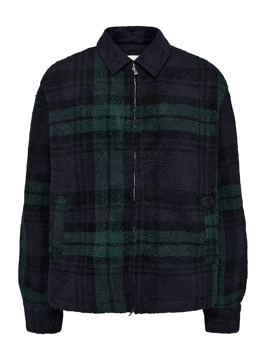 HOLZWEILER - Elix Fleece Overshirt - Überhemden - navy check - 0