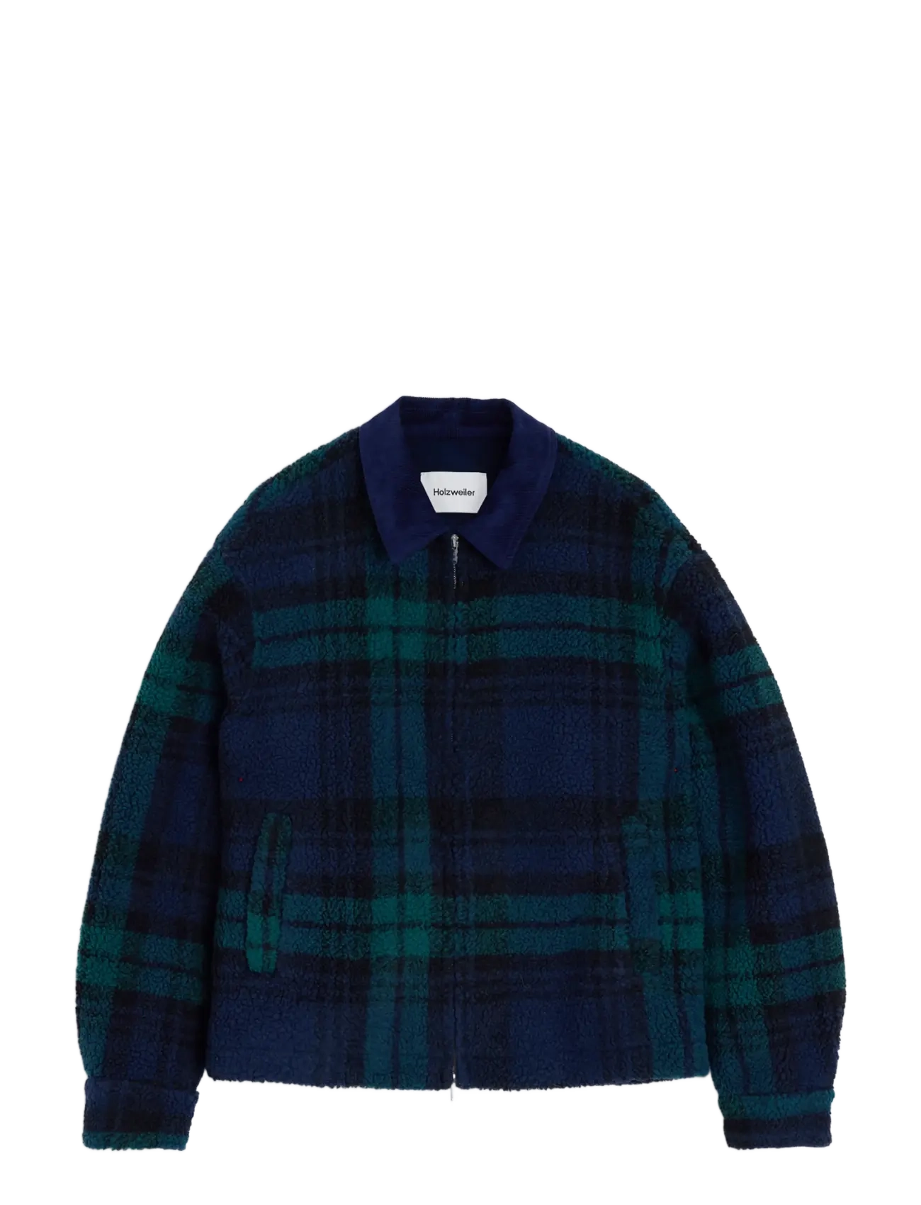 HOLZWEILER Elix Fleece Overshirt - Inspiratsioon - NAVY CHECK / navy