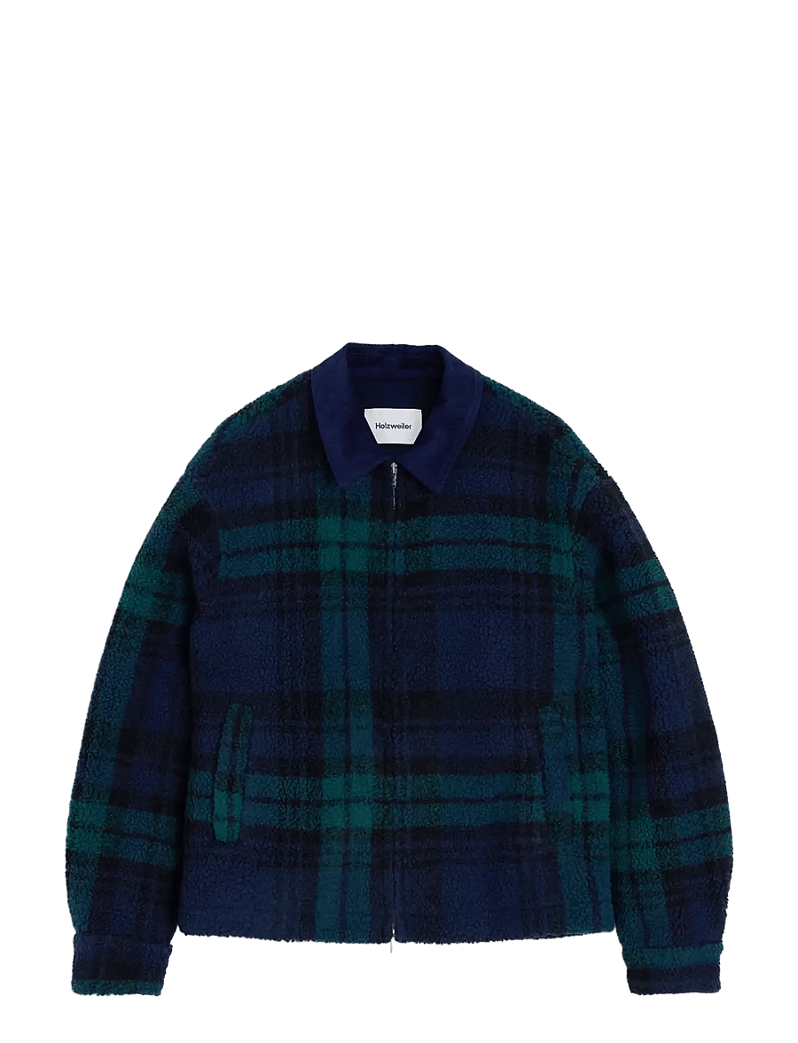 HOLZWEILER - Elix Fleece Overshirt - navy check - 0