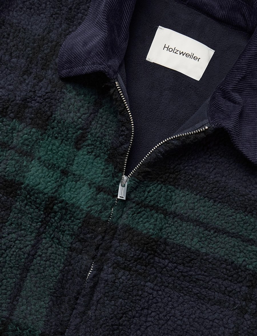 HOLZWEILER - Elix Fleece Overshirt - Überhemden - navy check - 2