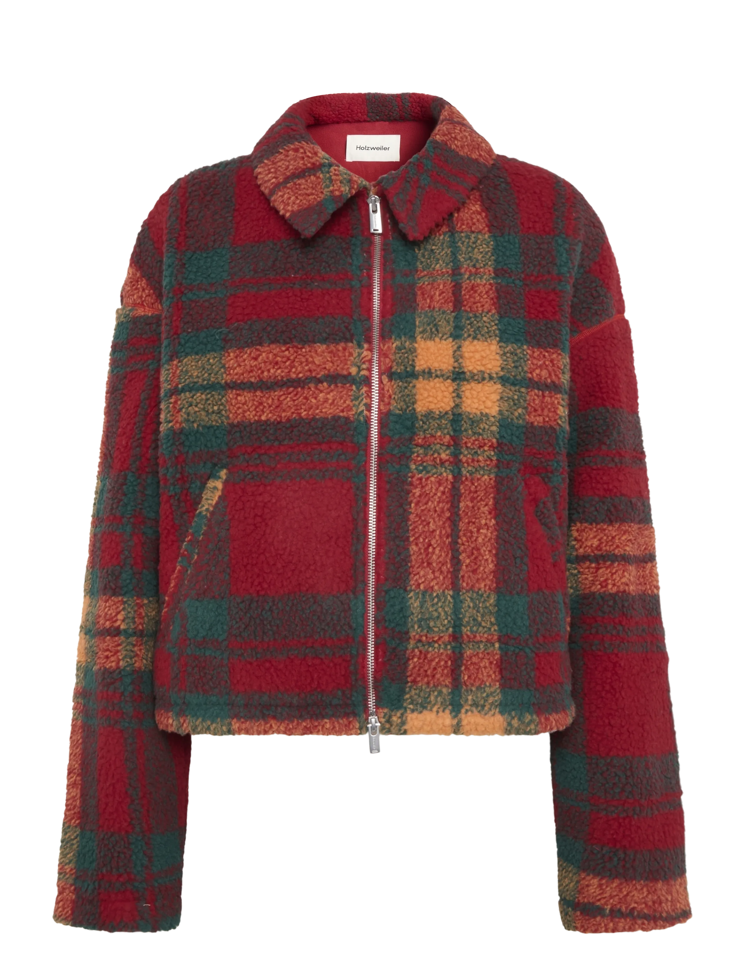 HOLZWEILER Ellie Fleece Jacket - Pintsakud - RED CHECK / red